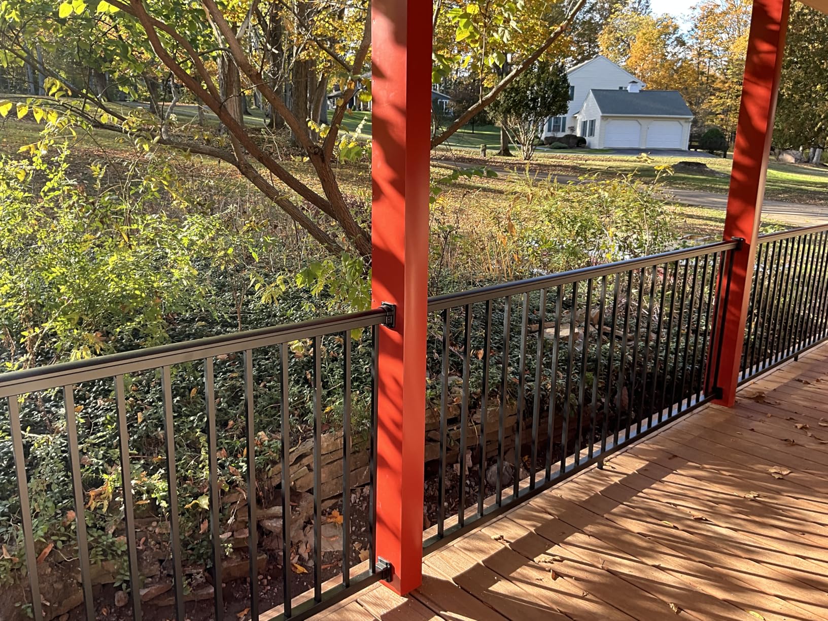 Weatherables 36 in. H x 6 ft. W Stanford Stair Railing Kit – Aluminum Porch & Deck Railing Kit with Black Powder-Coated Finish, Adjustable Outdoor Hand Rail Kit - Customer Photo 2