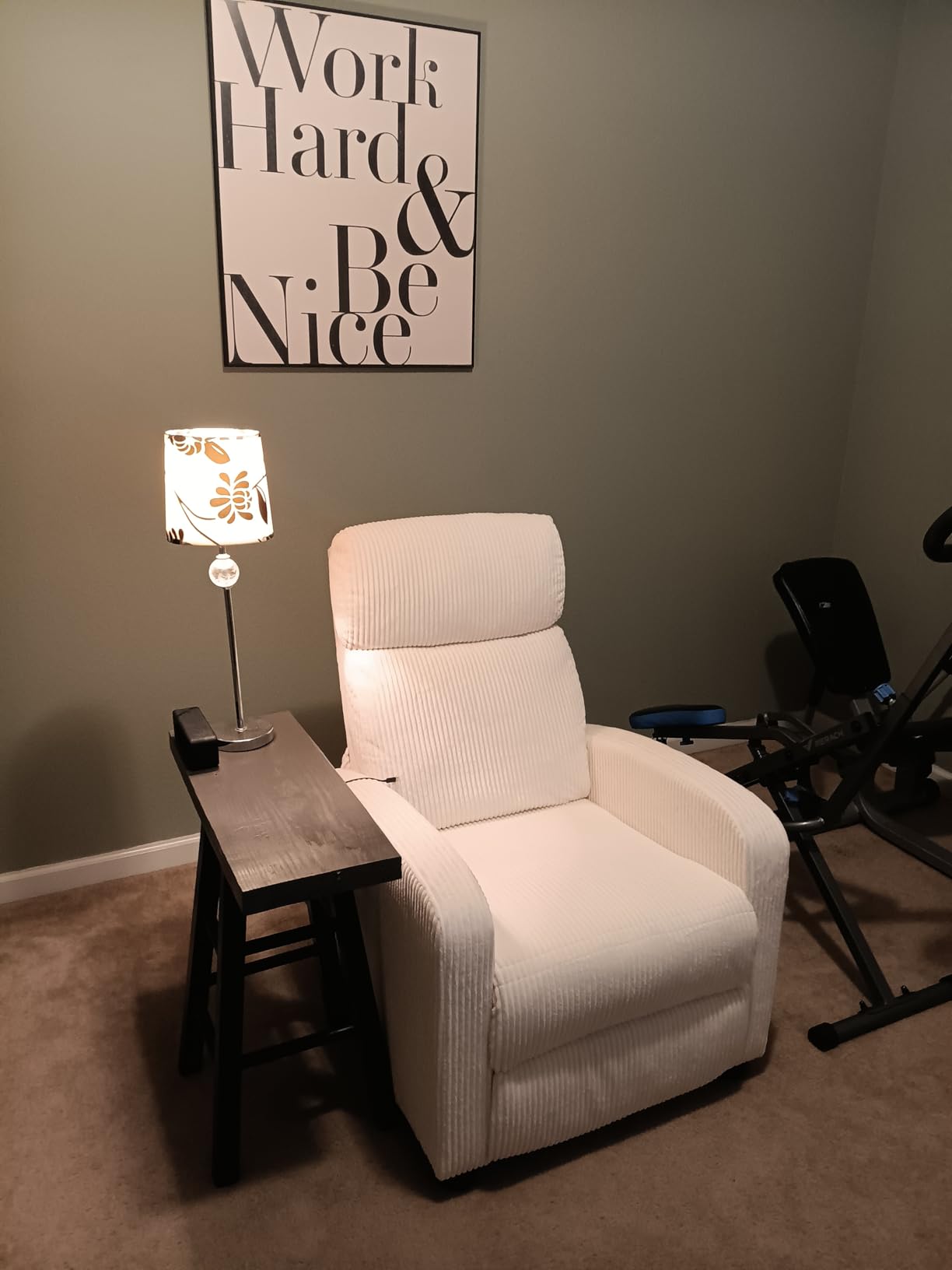 Yaheetech Recliner Chair PU Leather Recliner Sofa Home Theater Seating with Lumbar Support Overstuffed High-Density Sponge Push Back Recliners Armchair for Living Room - Customer Photo 1