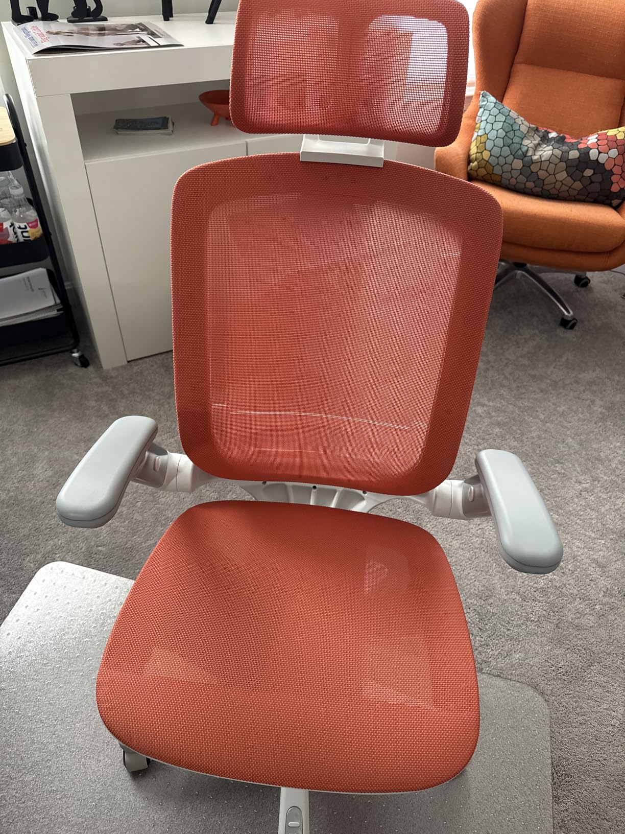 GABRYLLY Ergonomic Office Chair, High Back Home Desk Chair with Headrest, Flip-Up Arms, 90-120° Tilt Lock and Wide Cushion, Big and Tall Mesh Chairs for Man Woman, Black Task Chair - Customer Photo 2