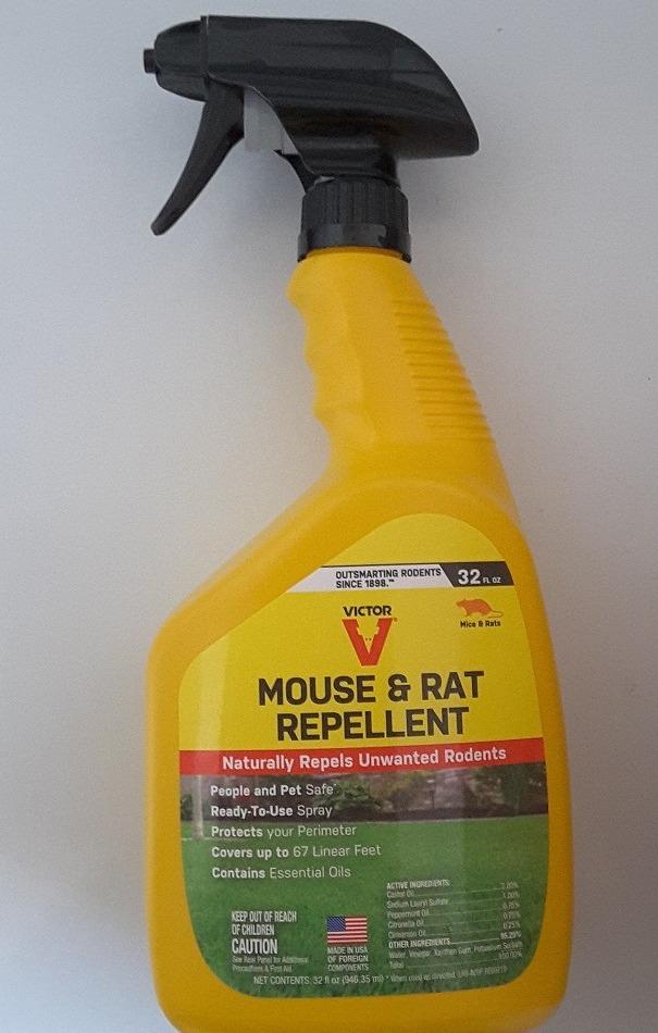 Victor Mouse and Rat Repellent Spray - M809 - Natural, Non-Toxic Rodent Repellent Spray for Indoor and Outdoor Use - Ready to Use - 32 fl oz Bottle - Up to 67 Linear Ft Coverage - Customer Photo 1