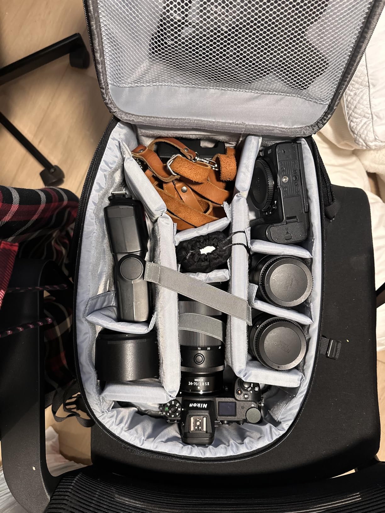 MOSISO Camera Backpack, DSLR/SLR/Mirrorless Photography Camera Bag 15-16 inch Waterproof Hardshell Case with Tripod Holder&Laptop Compartment Compatible with Canon/Nikon/Sony, Black - Customer Photo 1