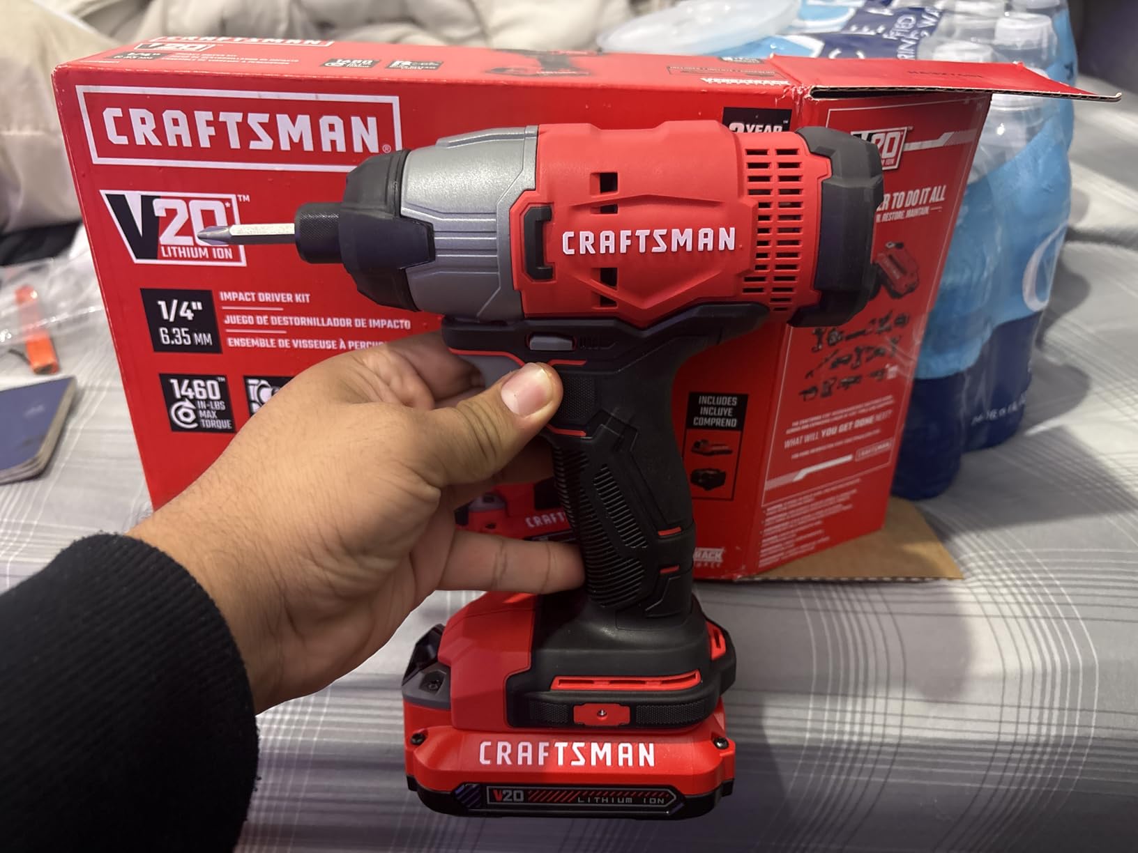 CRAFTSMAN 20V MAX Impact Driver Kit, 1/4 Inch, 2,800 RPM, LED Work light, Battery and Charger Included (CMCF800C1) - Customer Photo 1