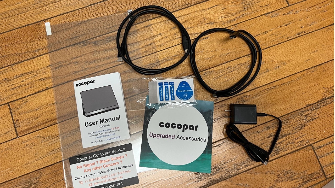 cocopar Portable Monitor 15.6 Inch 1080P FHD 60Hz 85% sRGB Travel Monitor with Speaker HDMI USB-C Second Screen for Laptop MacBook Surface PC Xbox PS4/5, VESA Mountable, with Cover Stand - Customer Photo 1