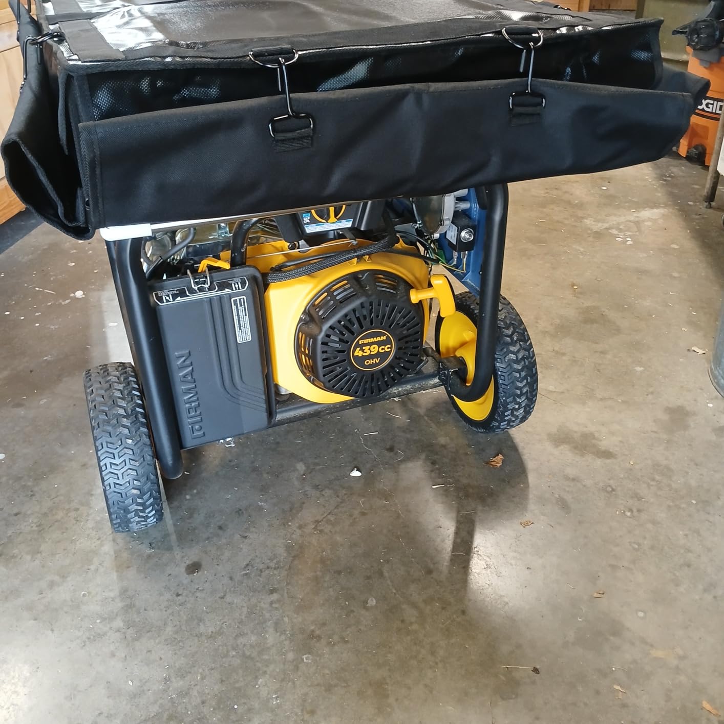 IGAN Generator Covers While Running for most 3500w-12000w Generators - Ultra Heavy Duty Generator Covers for Outside - Portable Waterproof Generator Cover, Generator Enclosure Outdoor, Black - Customer Photo 2