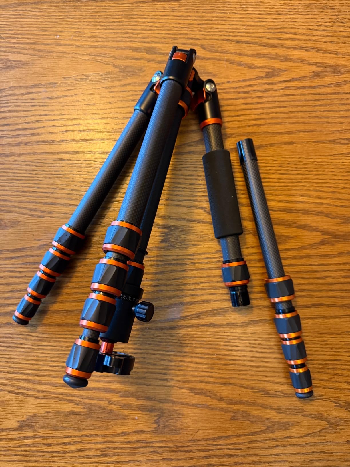 K&F Concept 60 inch Carbon Fiber Camera Tripod,Super Lightweight Compact Travel Tripod with 360 Degree Ball Head,Quick Release Plate,Detachable Monopod 17 lb Load Capacity for SLR DSLR C225C0 (BA225) - Customer Photo 2