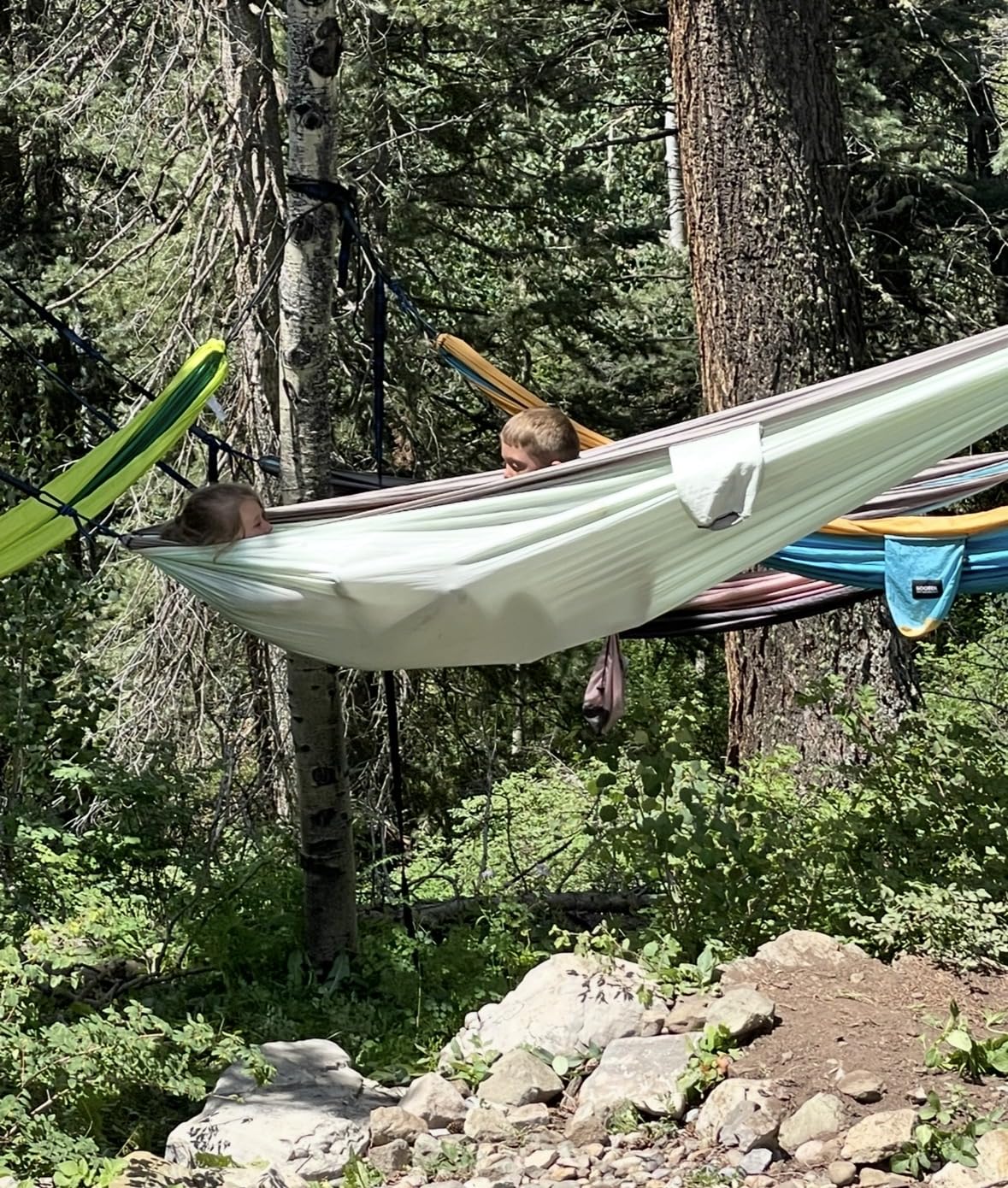 Kootek Camping Hammock, Portable Hammocks with Tree Straps & Attached Carry Bag, Camping Essentials Gear, Perfect for Outside Indoor Hiking Beach Backpack Travel - Customer Photo 2