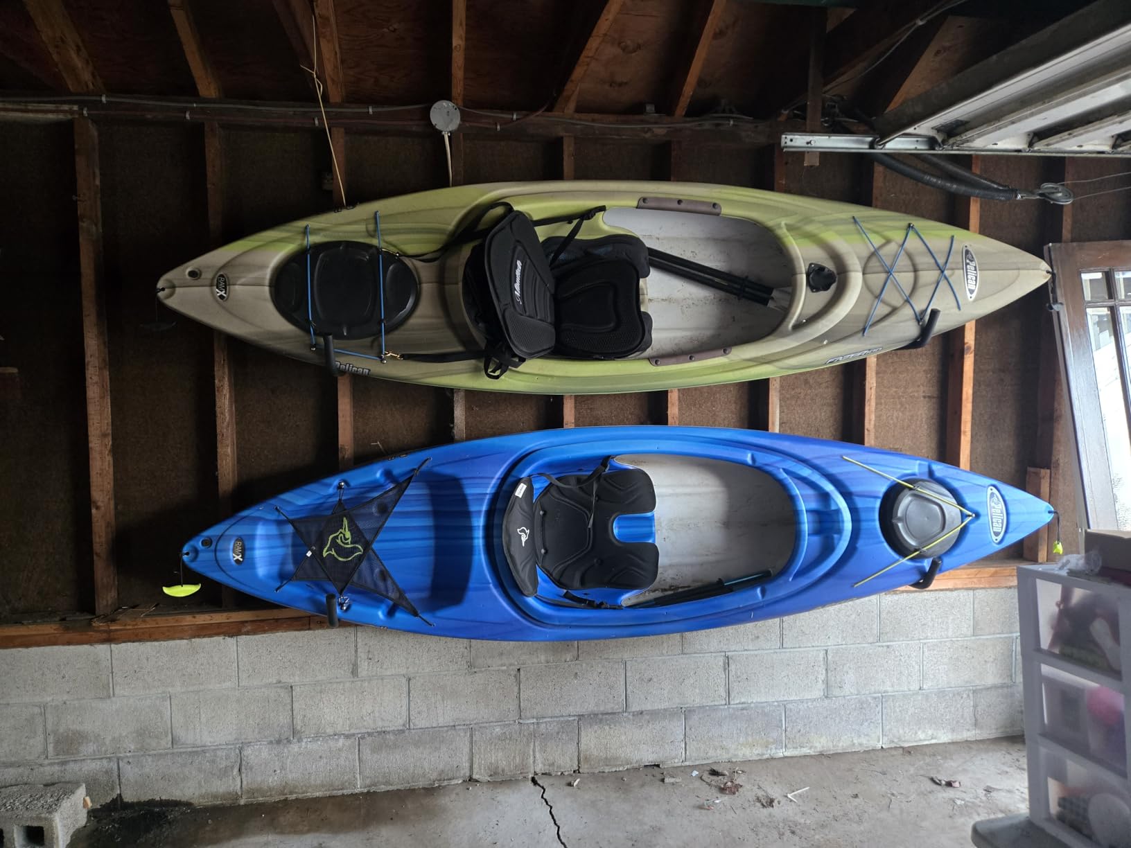Vahodegn Garage Storage Heavy Duty Hooks, 15Inch Jumbo Arm Kayak Rack, 6 Pack Wall Mount Canoe Hangers - Customer Photo 1