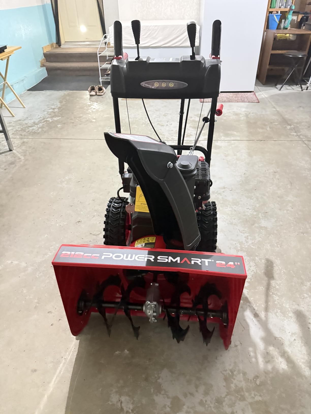 PowerSmart 24-Inch 2-Stage Self-Propelled Gas Snow Blower 212cc Engine with Electric Start, LED Light - Customer Photo 2