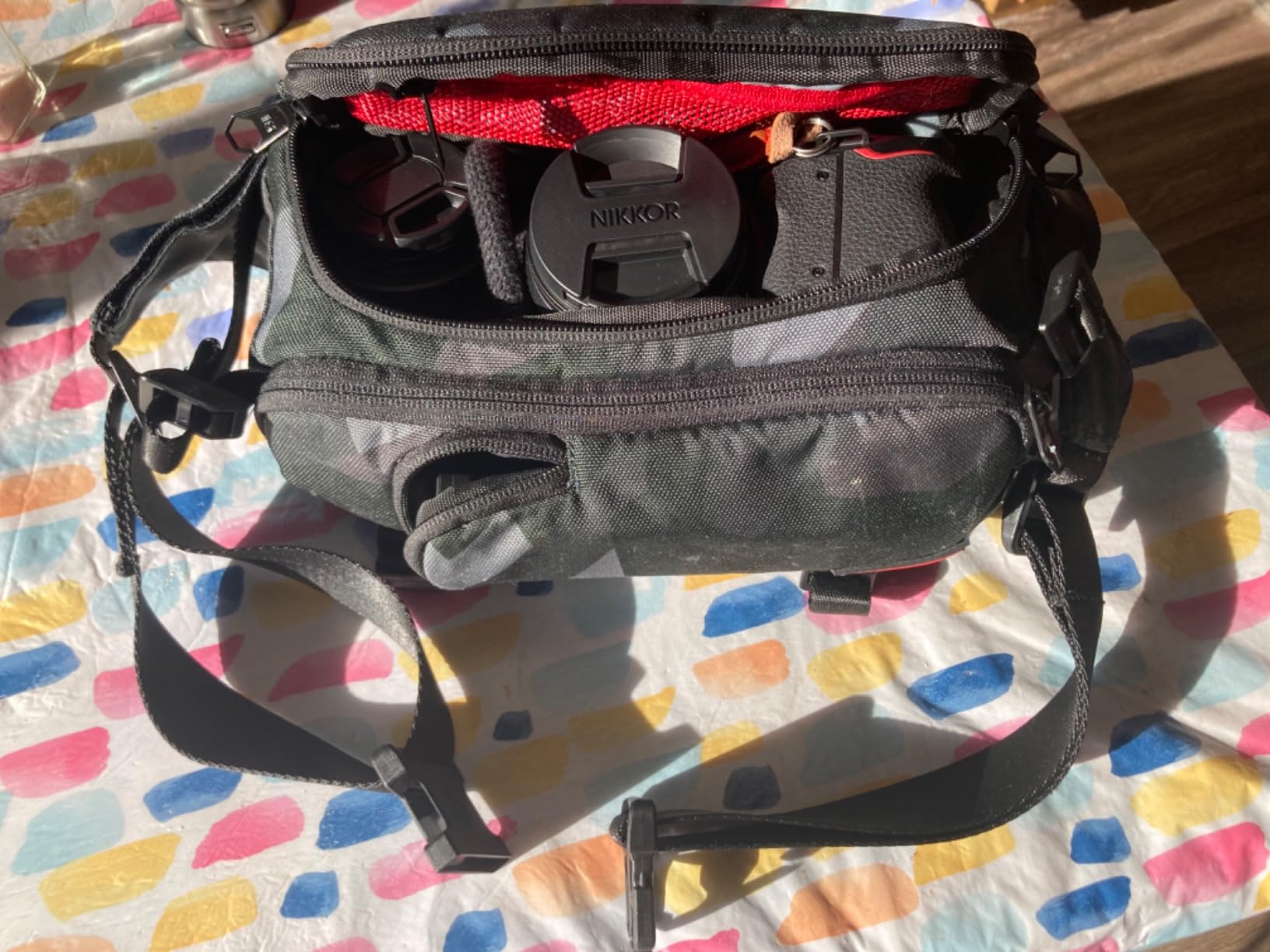 HEX Ranger Camera Mini Sling, Lightweight Water Resistant Mirrorless Camera Sling with YKK Zippers, Interior Dividers, Adjustable Load Straps & More, Glacier Camo - Customer Photo 2