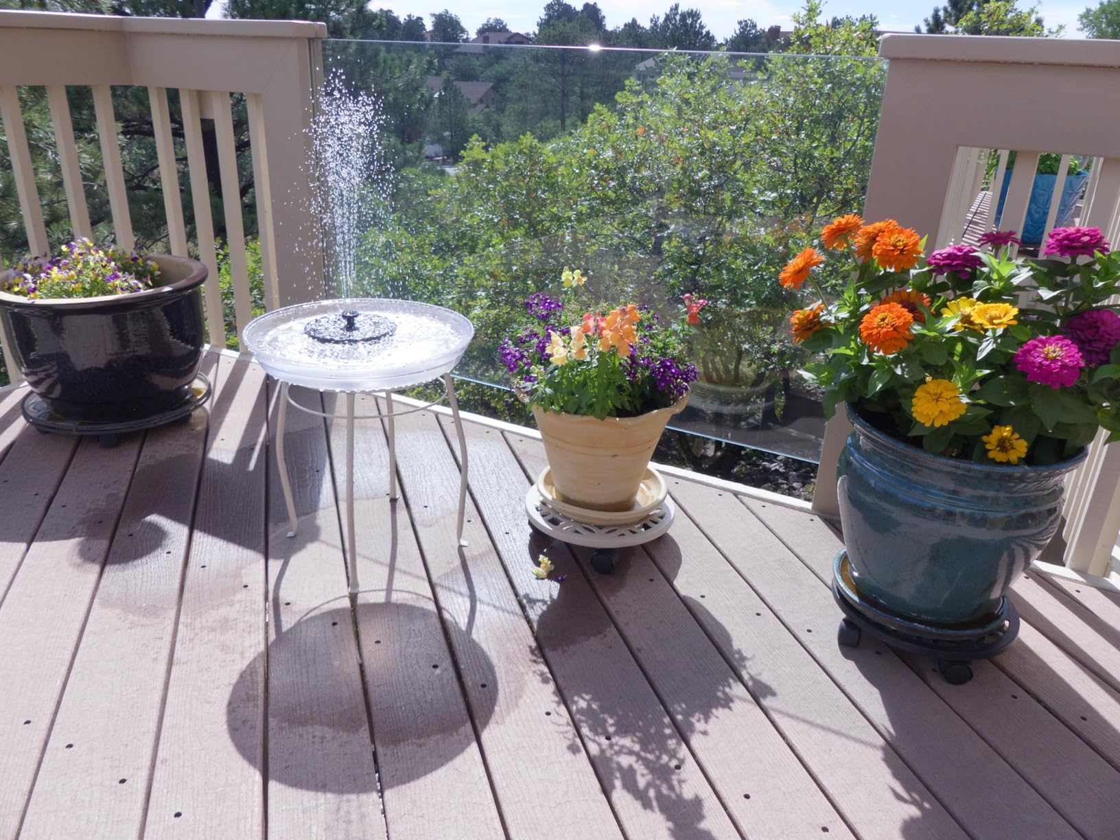 Mademax 1W Solar Bird Bath Fountain Pump, Solar Fountain, Free Standing Floating Solar Powered Water Fountain Pump for Bird Bath, Garden, Pond, Pool, Outdoor - Customer Photo 2