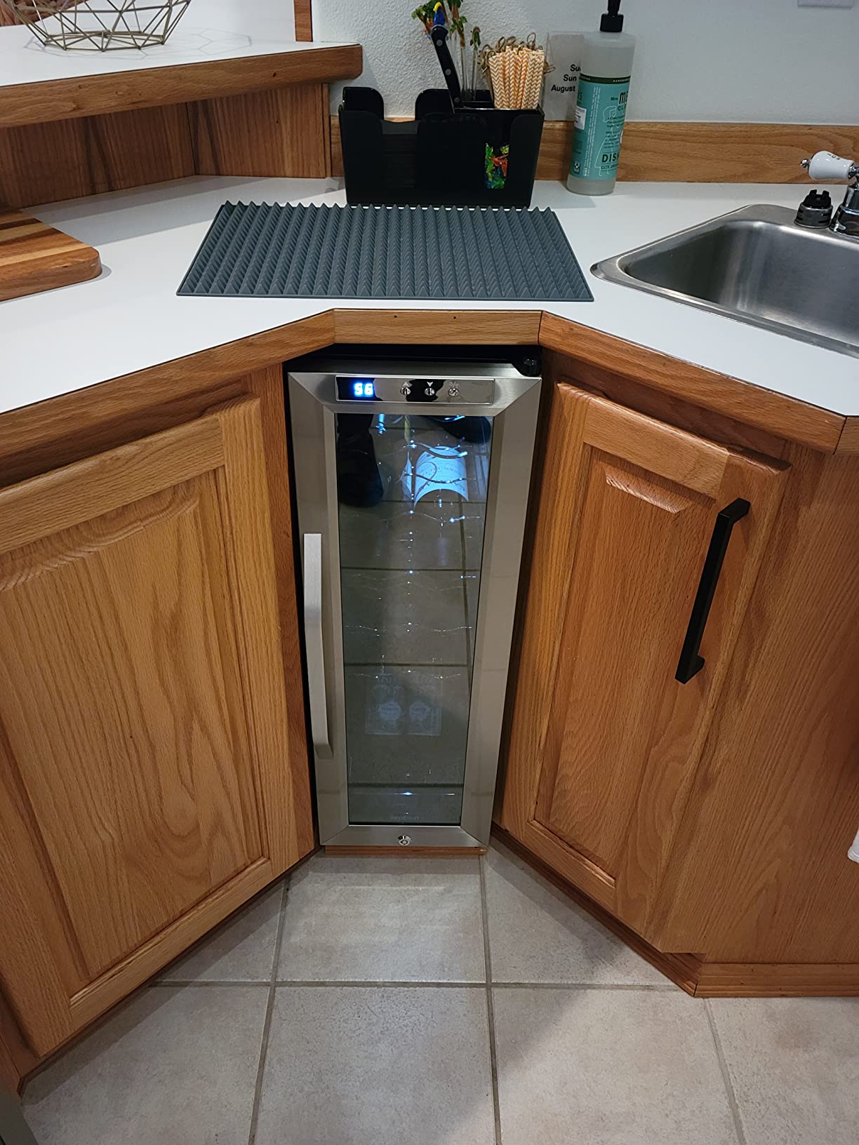 Ivation 12 Bottle Compressor Wine Cooler Refrigerator w/Lock, Large Freestanding Wine Cellar Fridge, 41f-64f Digital Temperature Control Glass Door Black - Customer Photo 1