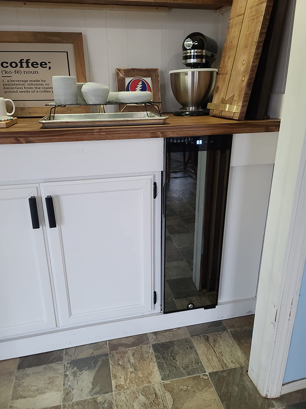 Ivation 12 Bottle Compressor Wine Cooler Refrigerator w/Lock, Large Freestanding Wine Cellar Fridge, 41f-64f Digital Temperature Control Glass Door Black - Customer Photo 2