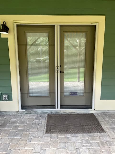 LARSON Brisa Double Sandstone Retractable Screen Door, French Door Screen with EZ-Glide Fits 80-in to 81-in Tall x 68-in to 72-in Wide Front or Patio Doors - Customer Photo 1
