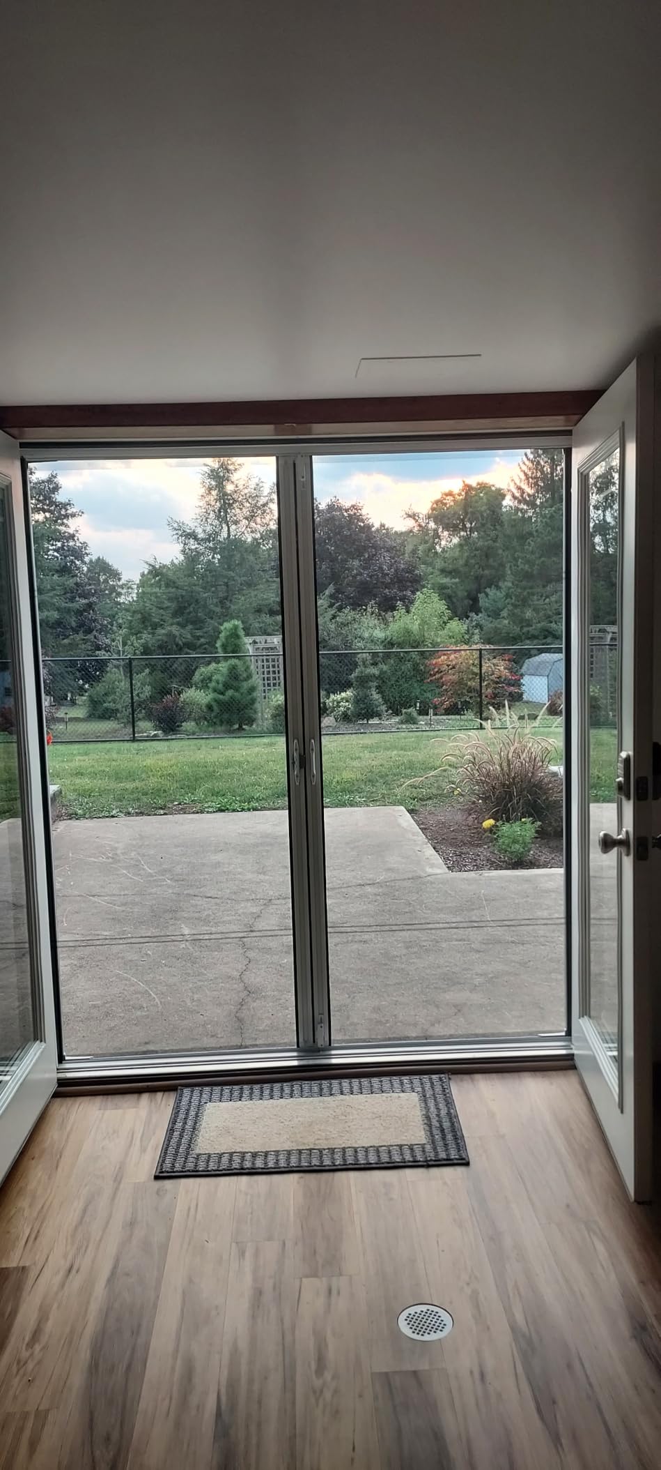 LARSON Brisa Double Sandstone Retractable Screen Door, French Door Screen with EZ-Glide Fits 80-in to 81-in Tall x 68-in to 72-in Wide Front or Patio Doors - Customer Photo 2