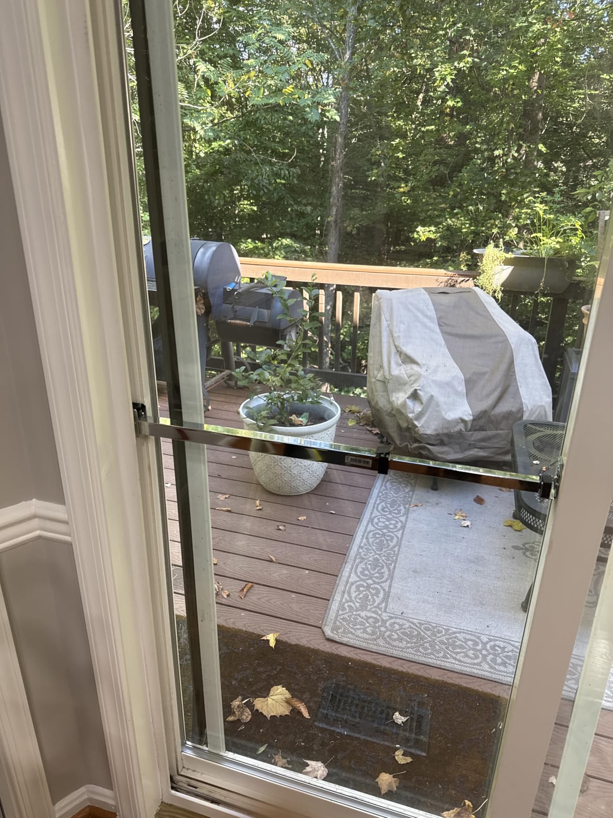 SECURITYMAN Sliding Door Security Bar-Child Proof Sliding Door Lock Bar with Anti Lift Lock - Fits Most Doors & Windows - Adjustable Patio Door Security Bar (18.75