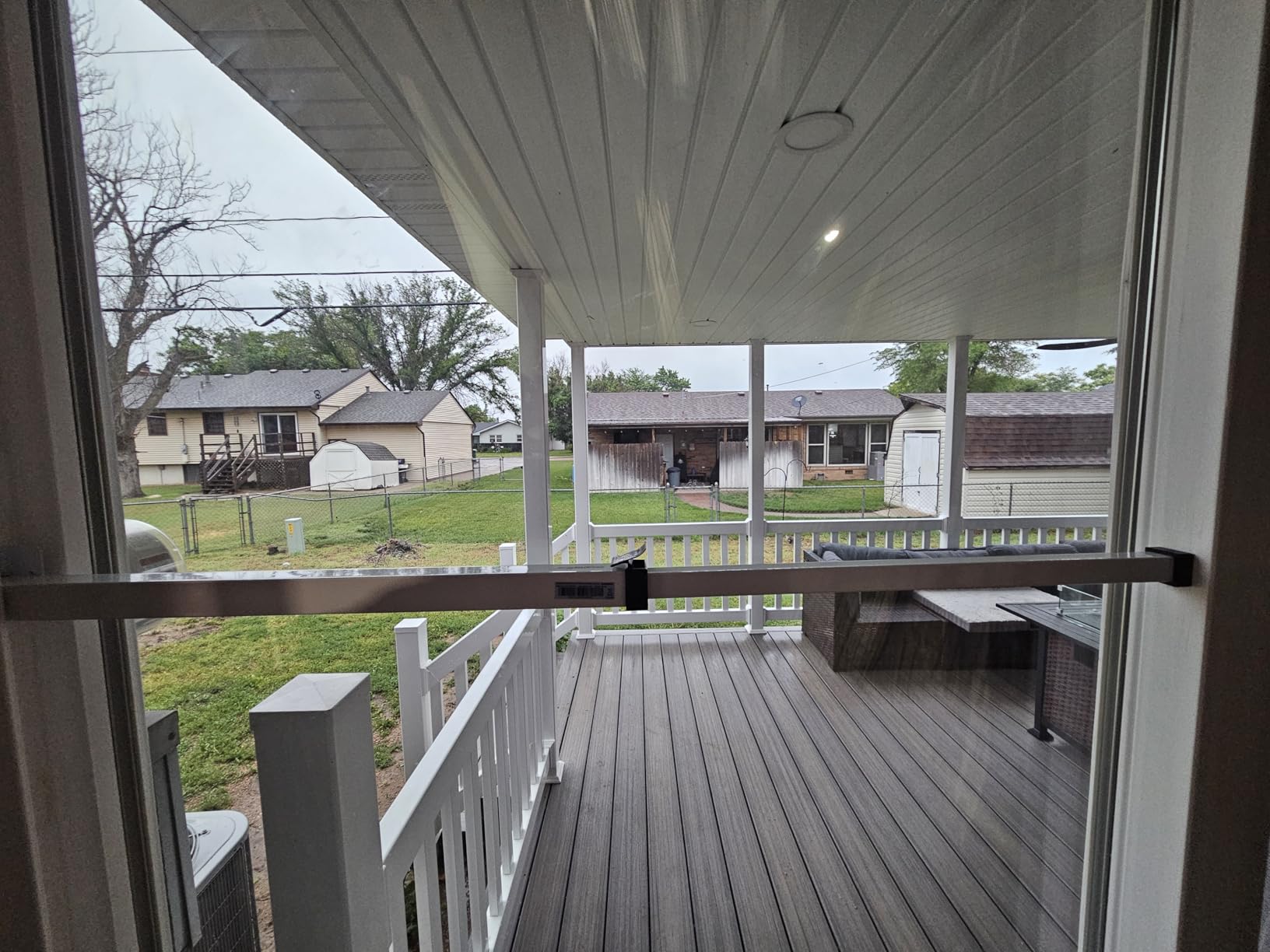 SECURITYMAN Sliding Door Security Bar-Child Proof Sliding Door Lock Bar with Anti Lift Lock - Fits Most Doors & Windows - Adjustable Patio Door Security Bar (18.75