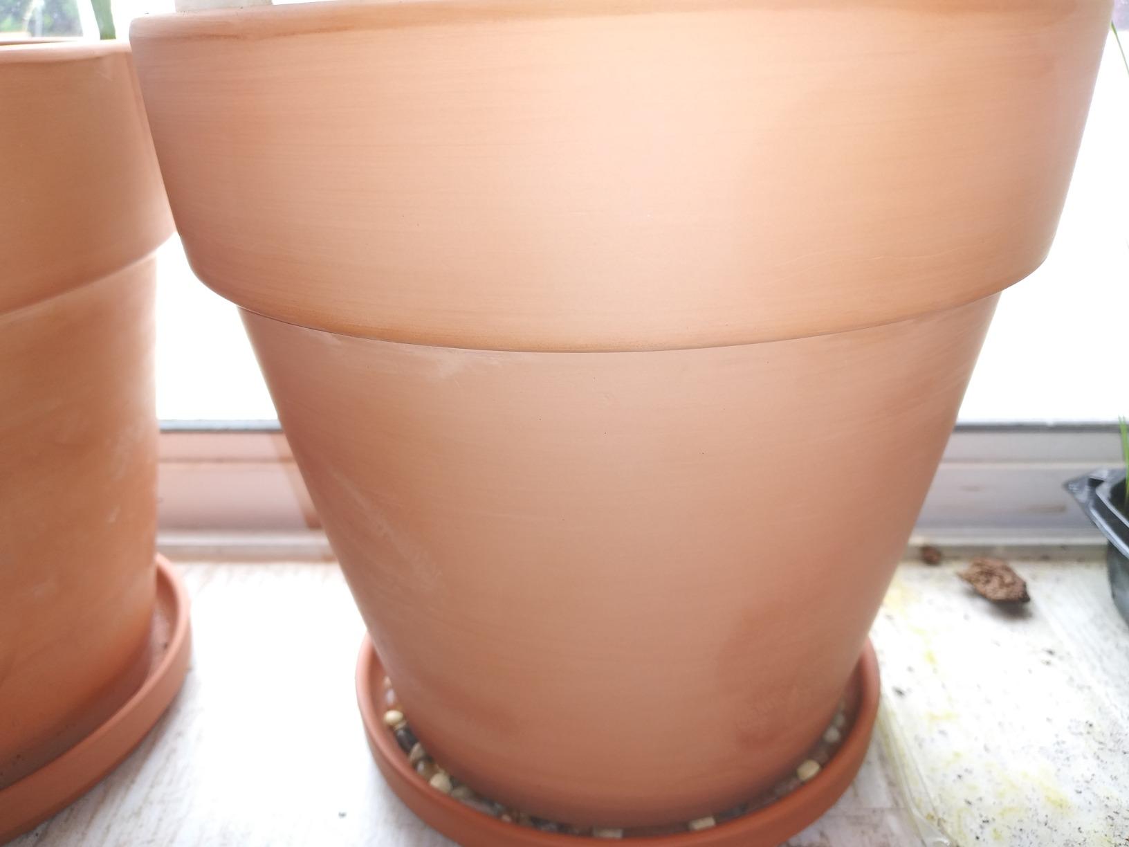 vensovo 8 Inch Clay Pot for Plant with Saucer - 2 Pack Large Terra Cotta Plant Pot with Drainage Hole, Clay Planters Pot, Terracotta pot for Indoor Outdoor Plant - Customer Photo 2