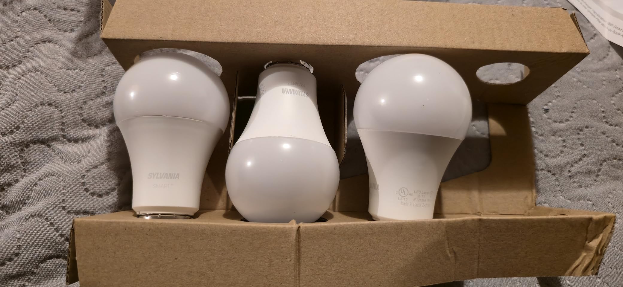 SYLVANIA Wifi LED Smart Light Bulb, 60W Equivalent Full Color and Tunable White A19, Dimmable, Compatible with Alexa and Google Home Only - 4 Pack (75674) - Customer Photo 1
