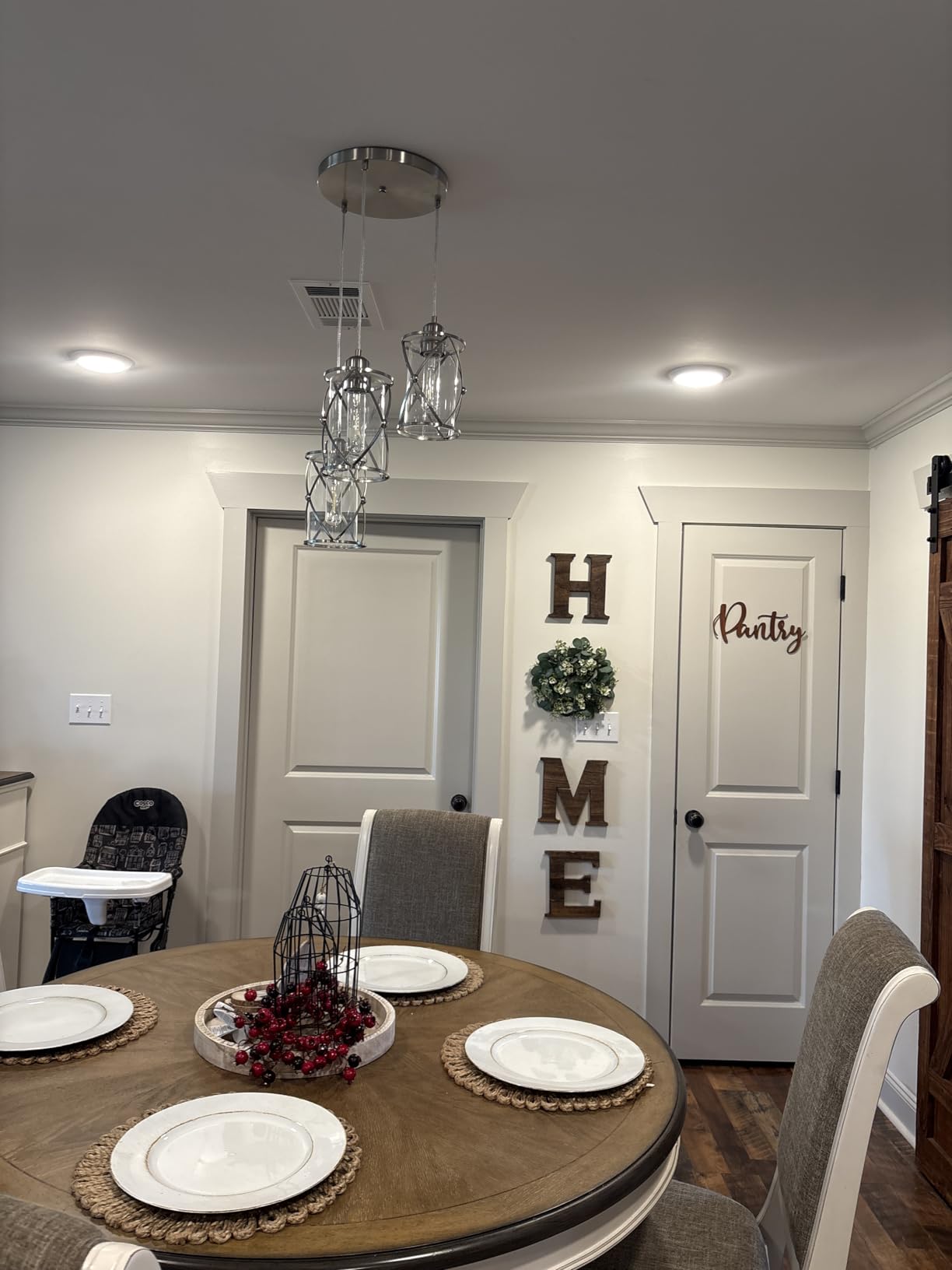 Osimir Glass Pendant Lights Kitchen Island 2 Pack, Black Mini Pendant Light with Clear Glass, Farmhouse Industrial Cage Hanging Lighting for Kitchen Sink Dining Room Bathroom, CH9176-1-2PK - Customer Photo 2