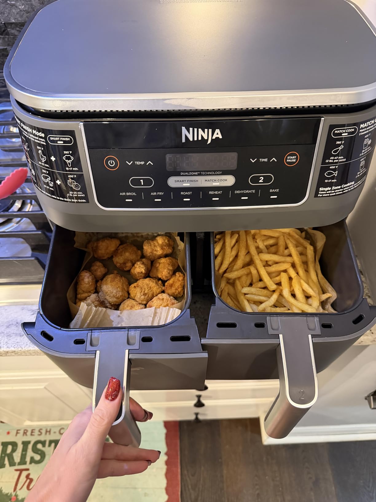Ninja Foodi 8 Quart 6-in-1 DualZone 2-Basket Air Fryer with Independent Frying Baskets - Customer Photo 1