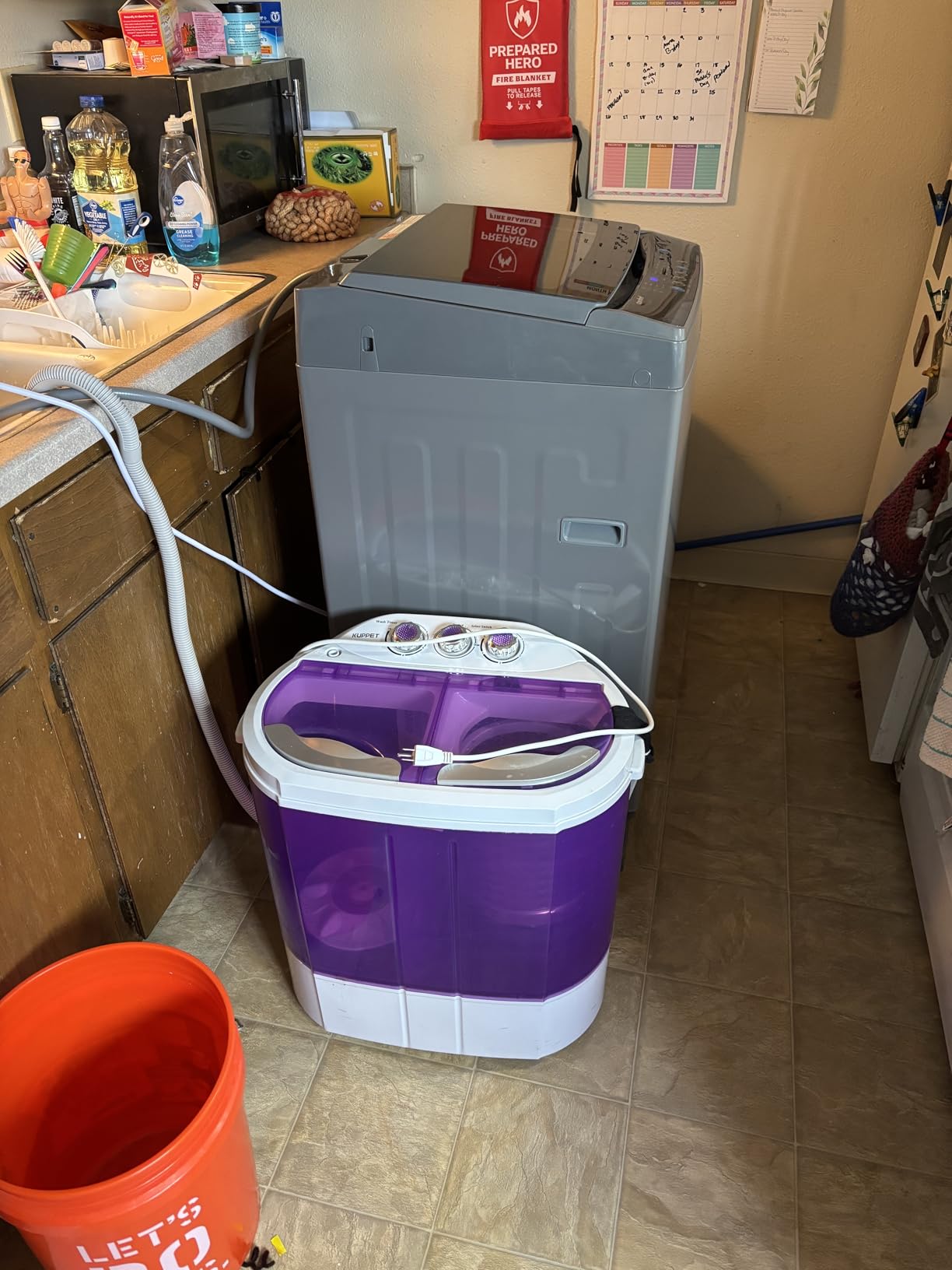 COMFEE' 1.6 Cu.ft Portable Washing Machine, 11lbs Capacity Fully Automatic Compact Washer with Wheels, 6 Wash Programs Laundry Drain Pump, Ideal for Apartments, RV, Camping, Magnetic Gray - Customer Photo 2