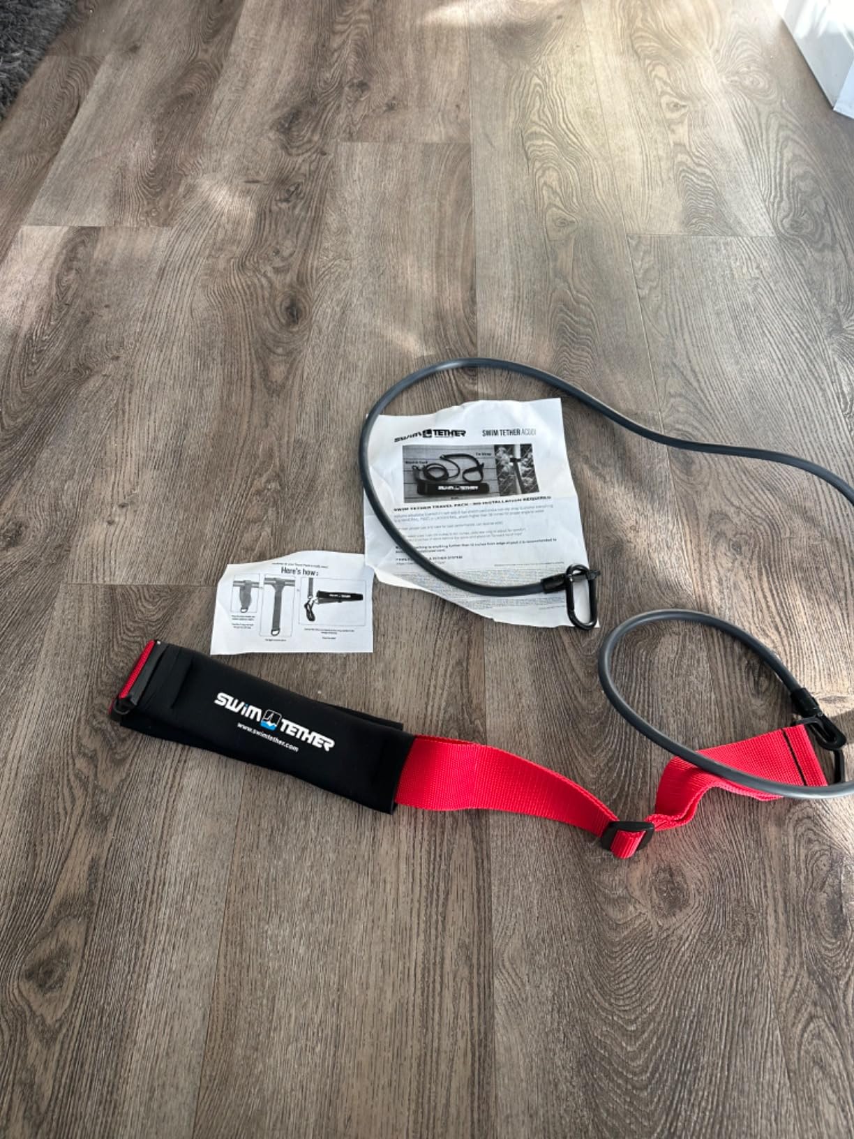 Swim Tether Belt Travel Pack for Stationary Swimming in Pools and Swim Spas - Customer Photo 2