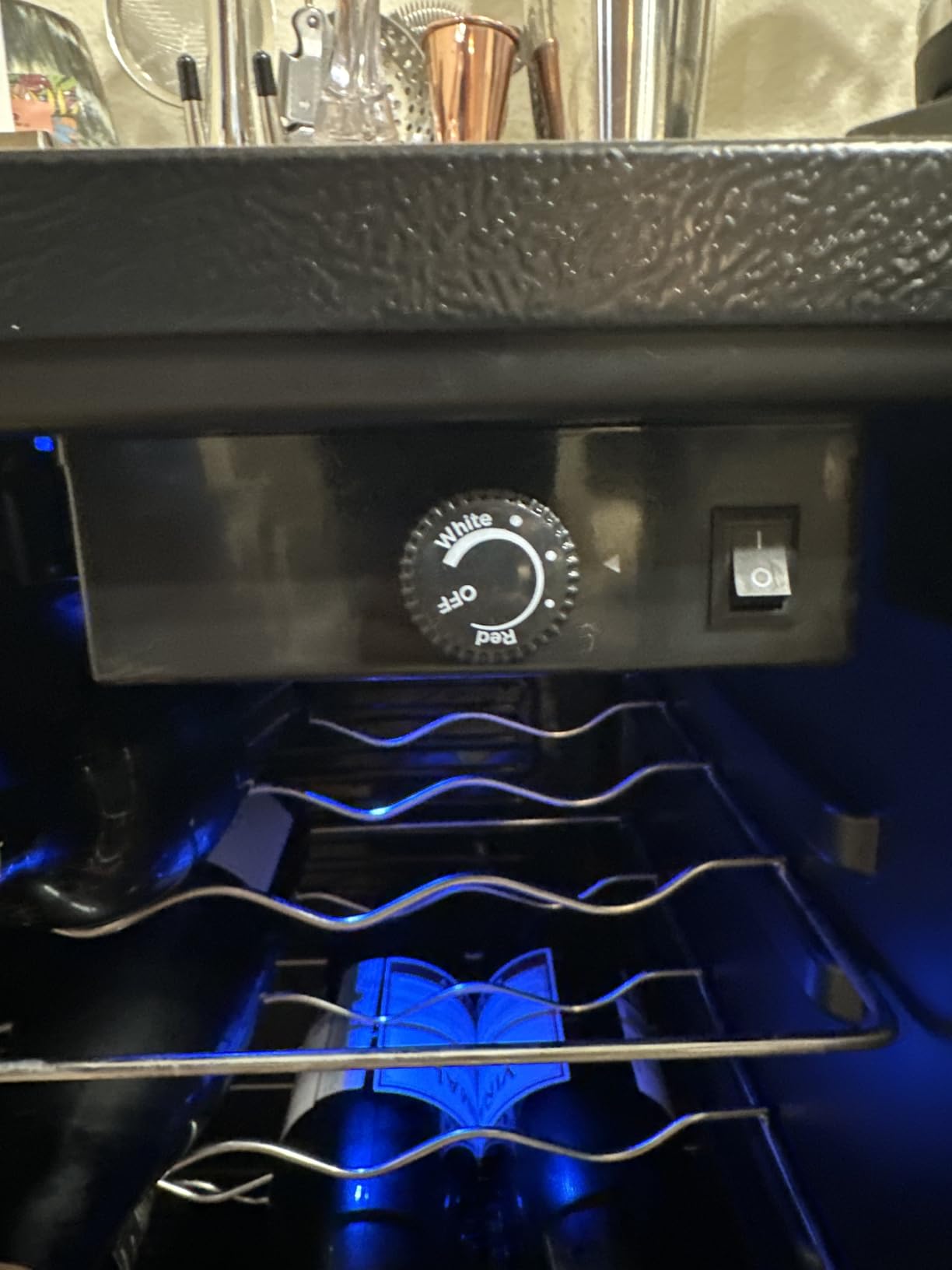 BLACK+DECKER 26 Bottle Wine Fridge with Interior Light and Mechanical Temperature Control, Compressor Cooling Wine Cooler Refrigerator with 4 Wine Racks and 1 Flat Shelf, Wine Bottle Chiller - Customer Photo 1