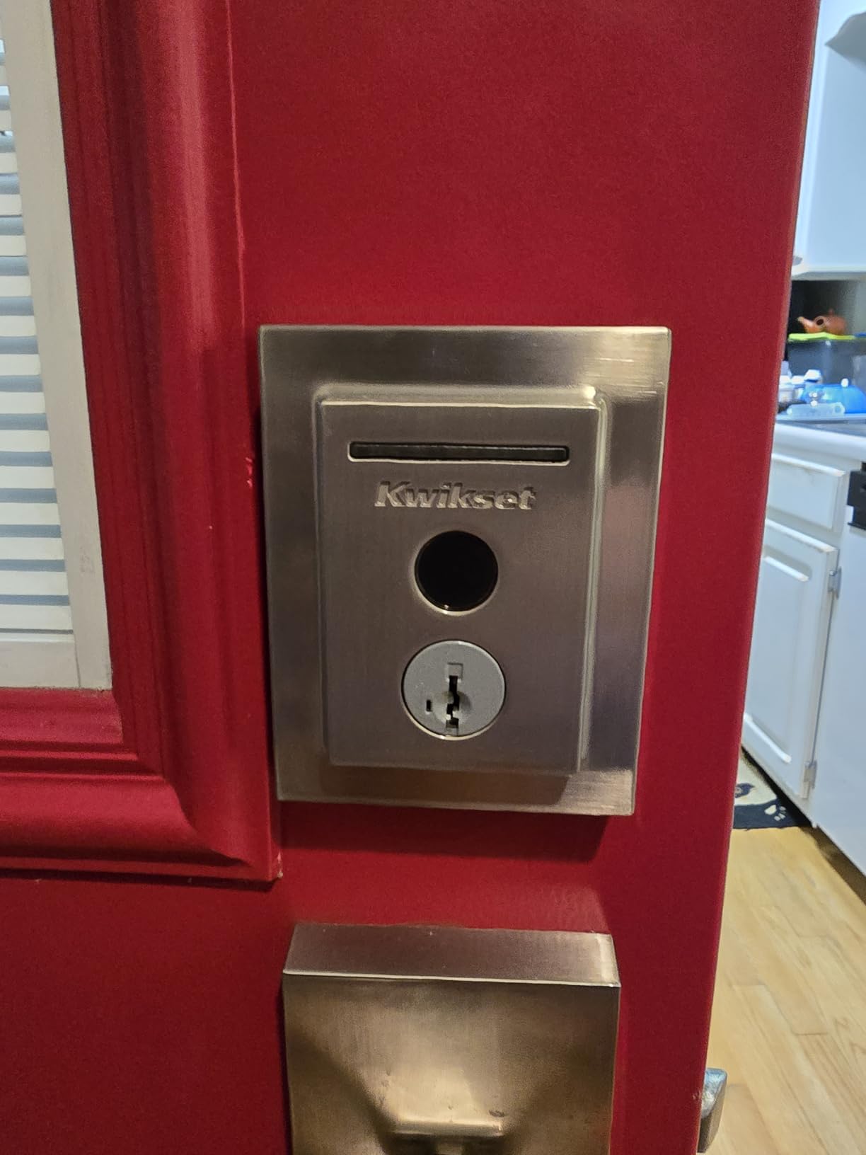 Kwikset Halo Touch Fingerprint Wi-Fi Smart Lock, Keyless Entry Door Deadbolt, Geofence Auto-Unlock, Grade AAA Certified, No Hub Required Easy Install, Matte Black Lifetime Finish Warranty - Customer Photo 2