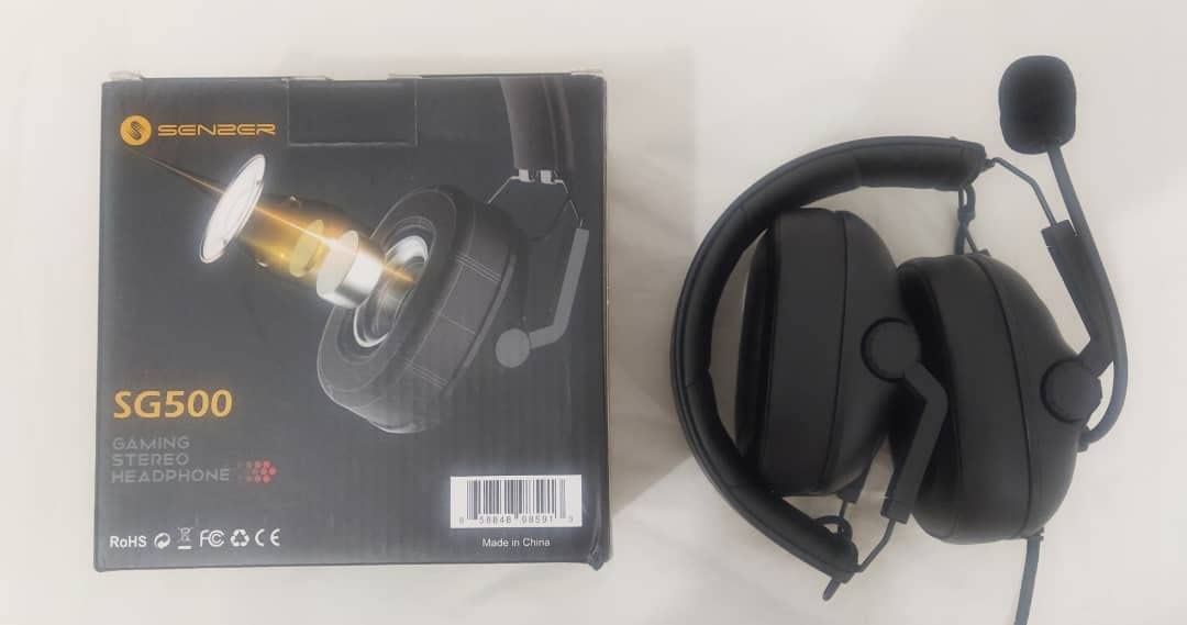 SENZER SG500 Surround Sound Pro Gaming Headset with Noise Cancelling Microphone - Soft Memory Foam Padding - Portable Foldable Headphones for PC, PS4, PS5, Xbox One, Switch - Black - Customer Photo 1