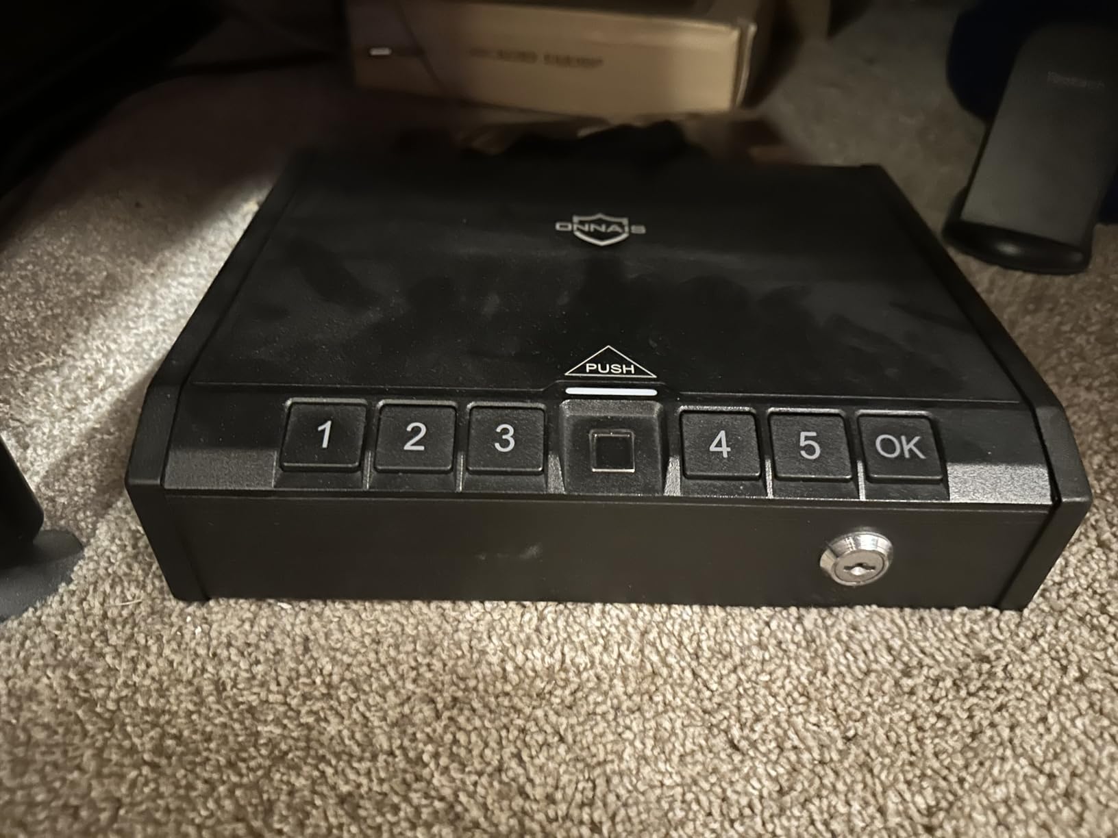 ONNAIS Iron SE Biometric Gun Safe – Quick Access Handgun Safe with Fingerprint & Keypad Lock for Home, Nightstand, Bedside - Customer Photo 2