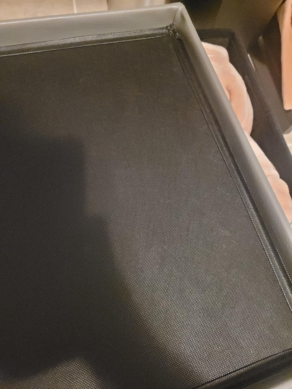 COSYLAND Storage Ottoman 17x13x13in Leather Rectangle Foot Rest Folding Bench Seat Organizer Entryway Furniture with Handles Lid White - Customer Photo 2