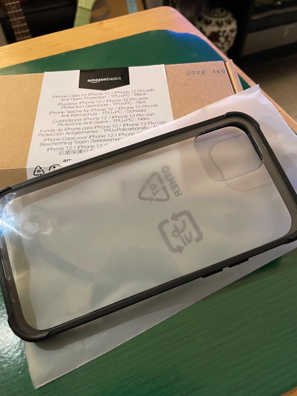 Amazon Basics Shockproof and Protective Case For iPhone 12 mini, Crystal Clear - Customer Photo 2