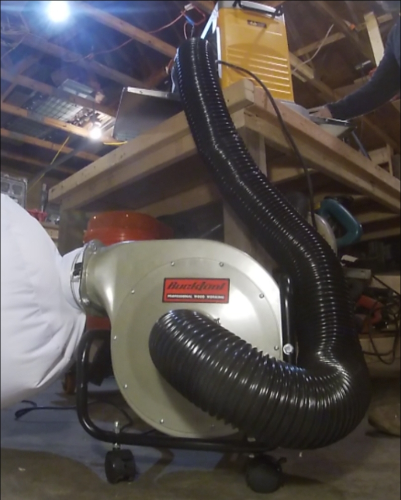 BUCKTOOL 1HP 6.5AMP Wall-mount Dust Collector with Remote Control and 2-micron Dust Filter Bag 550CFM Air Flow DC30A-1 - Customer Photo 1