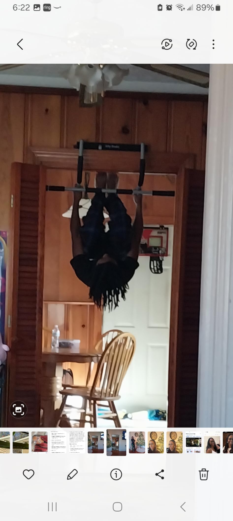 Ally Peaks Pull Up Bar for Doorway | Thickened Steel Max Limit 440 lbs Upper Body Fitness Workout Bar| Multi-Grip Strength for Doorway | Indoor Chin-Up Bar Fitness Trainer for Home Gym Portable - Customer Photo 2