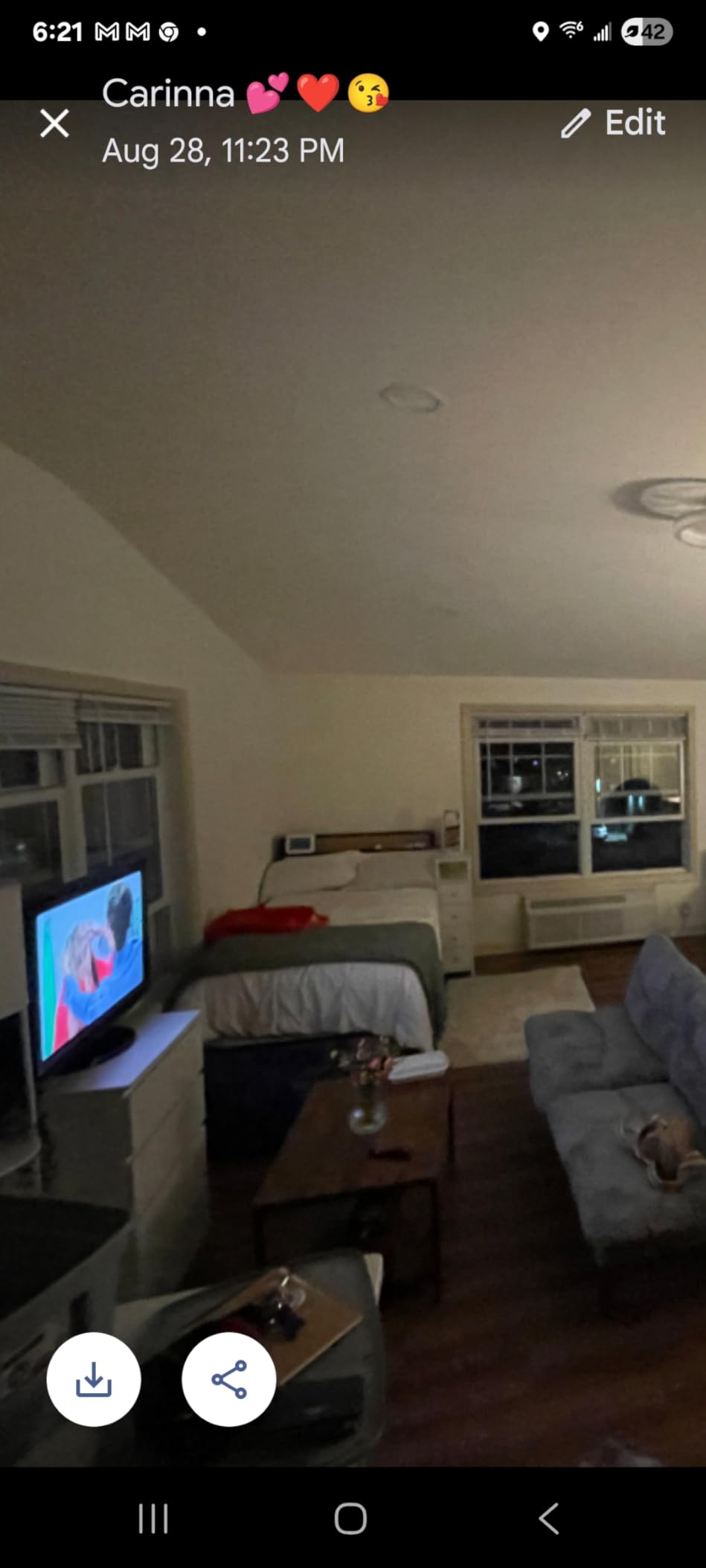 SUPER DEAL 2-Tier Industrial Coffee Table with Storage Shelf for Small Apartment Living Room, Rectangle Wood and Stable Metal TV Stand Side End Table, Rustic Brown - Customer Photo 1