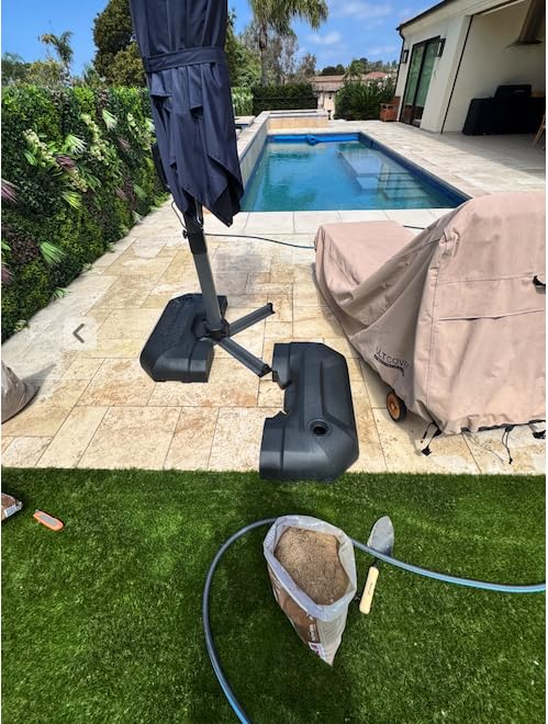 PURPLE LEAF 9' X 11.5' Patio Umbrella Outdoor Cantilever Rectangle Umbrella Aluminum Offset Umbrella with 360-degree Rotation for Garden Deck Pool Patio, Beige - Customer Photo 1