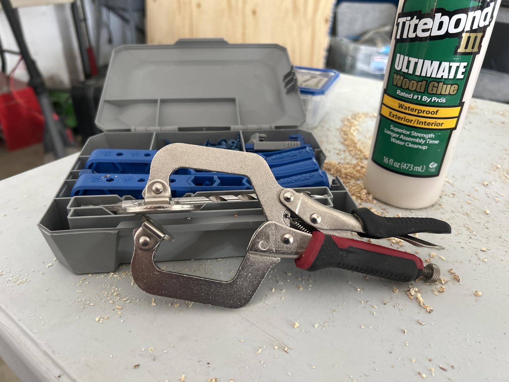 Milescraft 4000 2in Face Clamp Premium Heavy Duty, Locking, C-Clamp with Adjustable Swivel Pads, for Pocket Hole Joinery, Wood Projects, Welding and More - Customer Photo 2