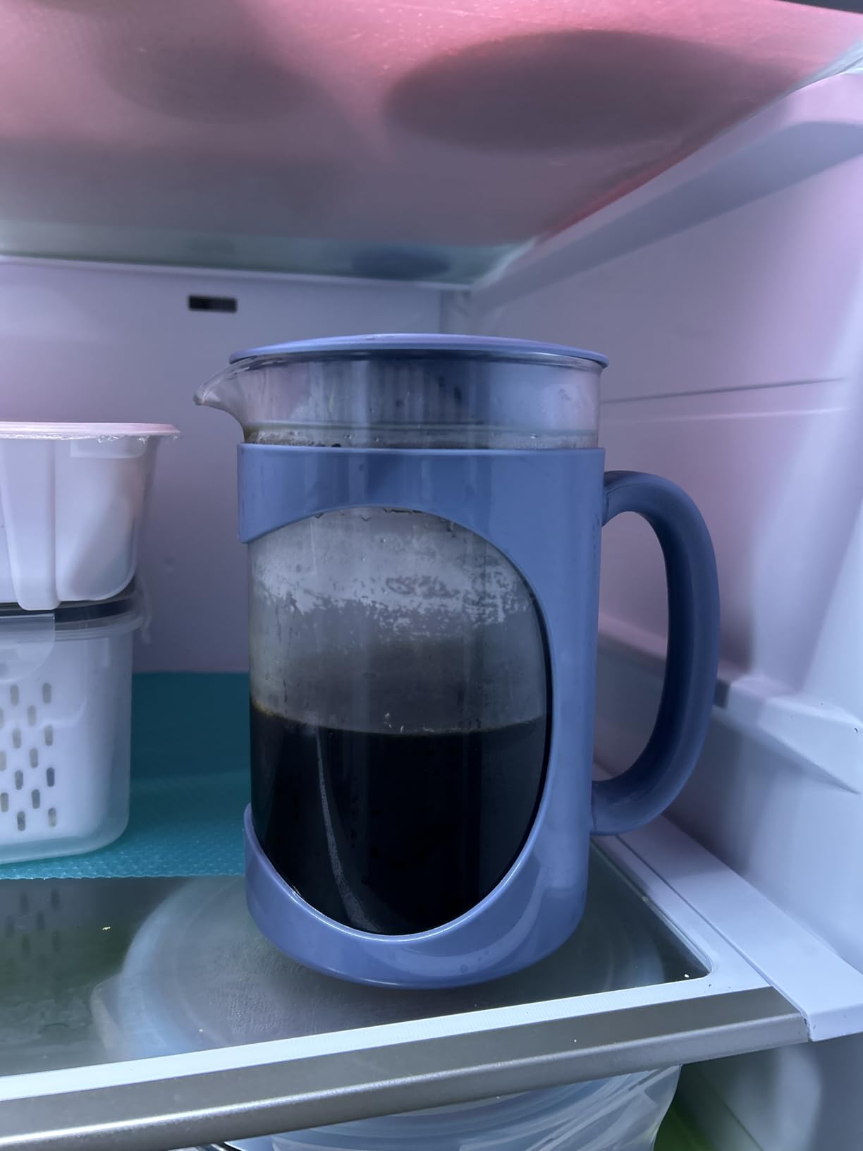 Primula Burke Deluxe Cold Brew Iced Coffee Maker, Comfort Grip Handle, Durable Glass Carafe, Removable Mesh Filter, Perfect 6 Cup Size, Dishwasher Safe, 1.6 qt, Aqua - Customer Photo 1