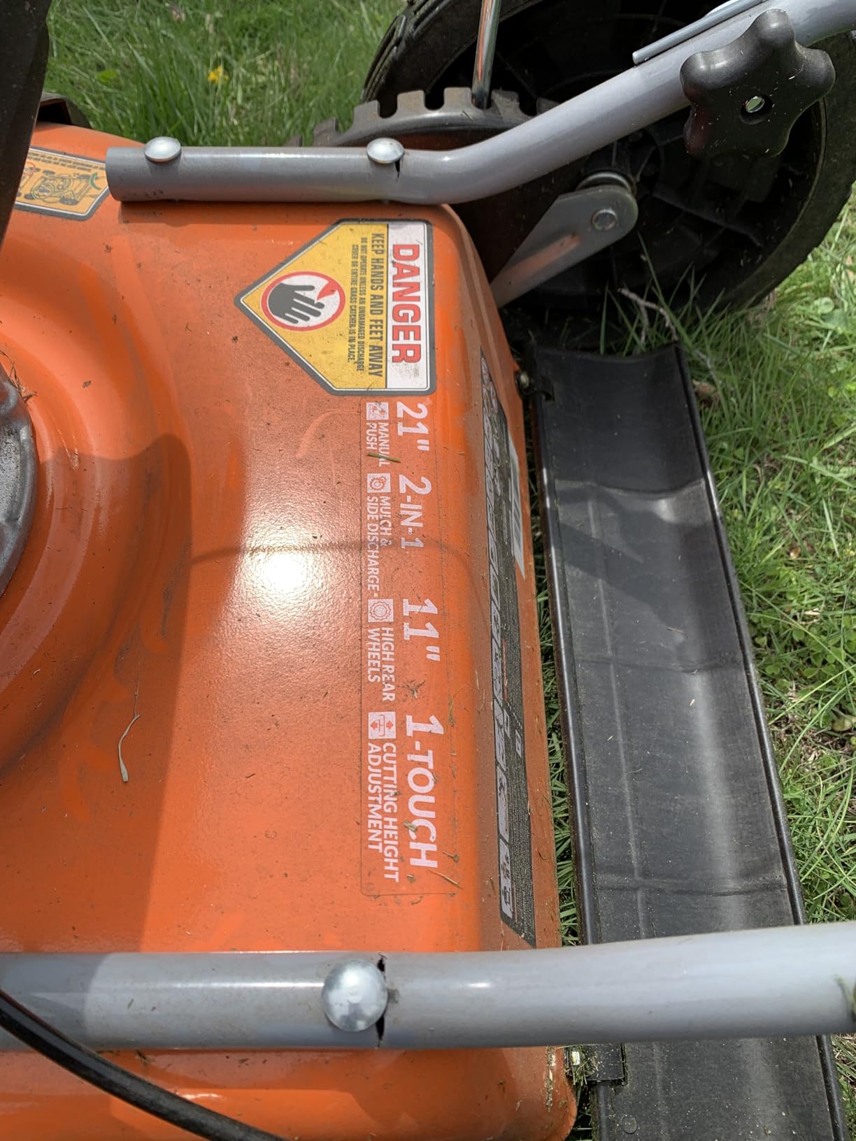 YARDMAX 21 in. 170cc 2-in-1 Gas Walk Behind Push Lawn Mower with High Rear Wheels - Customer Photo 2