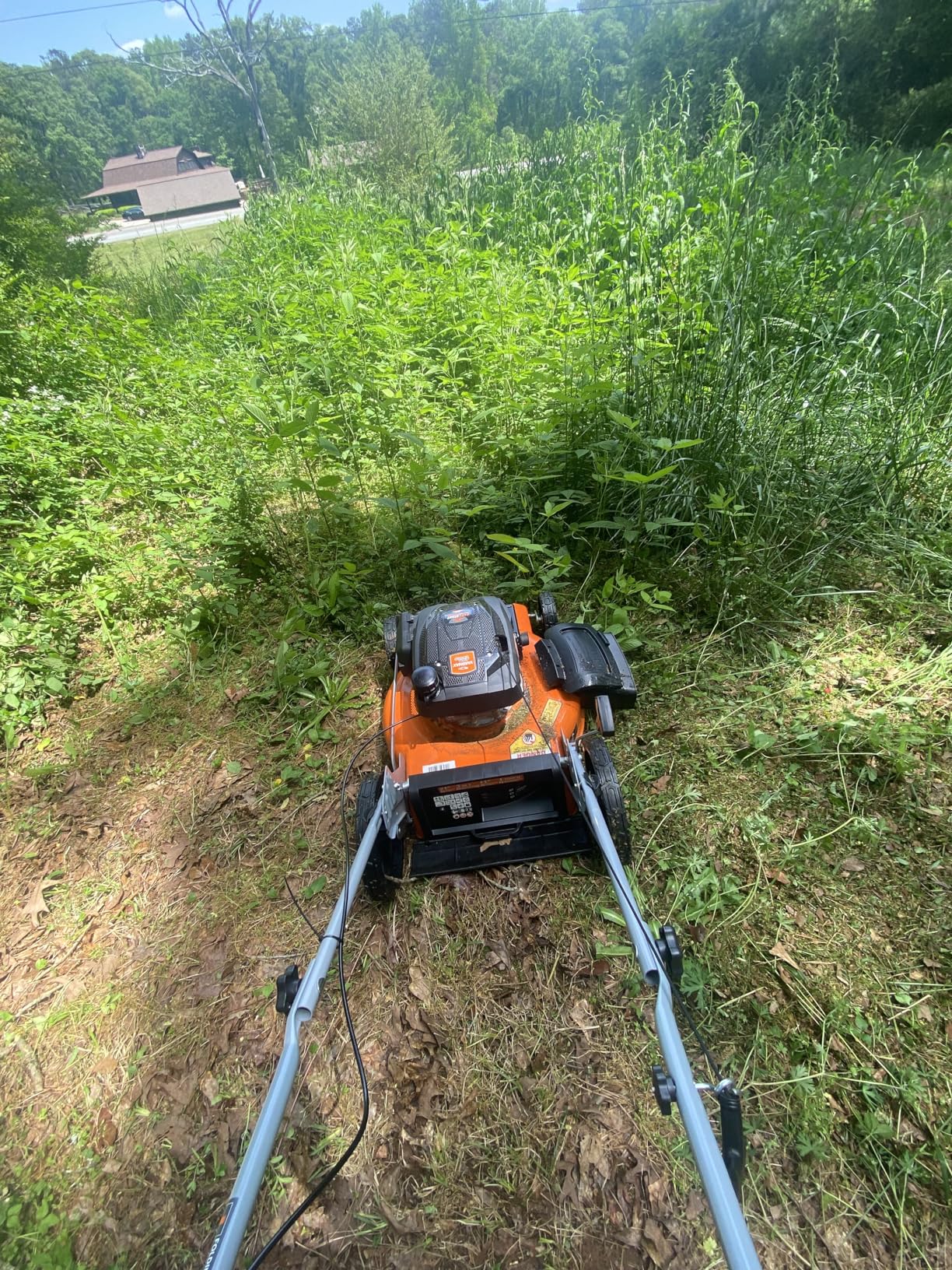 YARDMAX 21 in. 170cc 3-in-1 Gas Walk Behind Push Lawn Mower with High Rear Wheels - Customer Photo 1