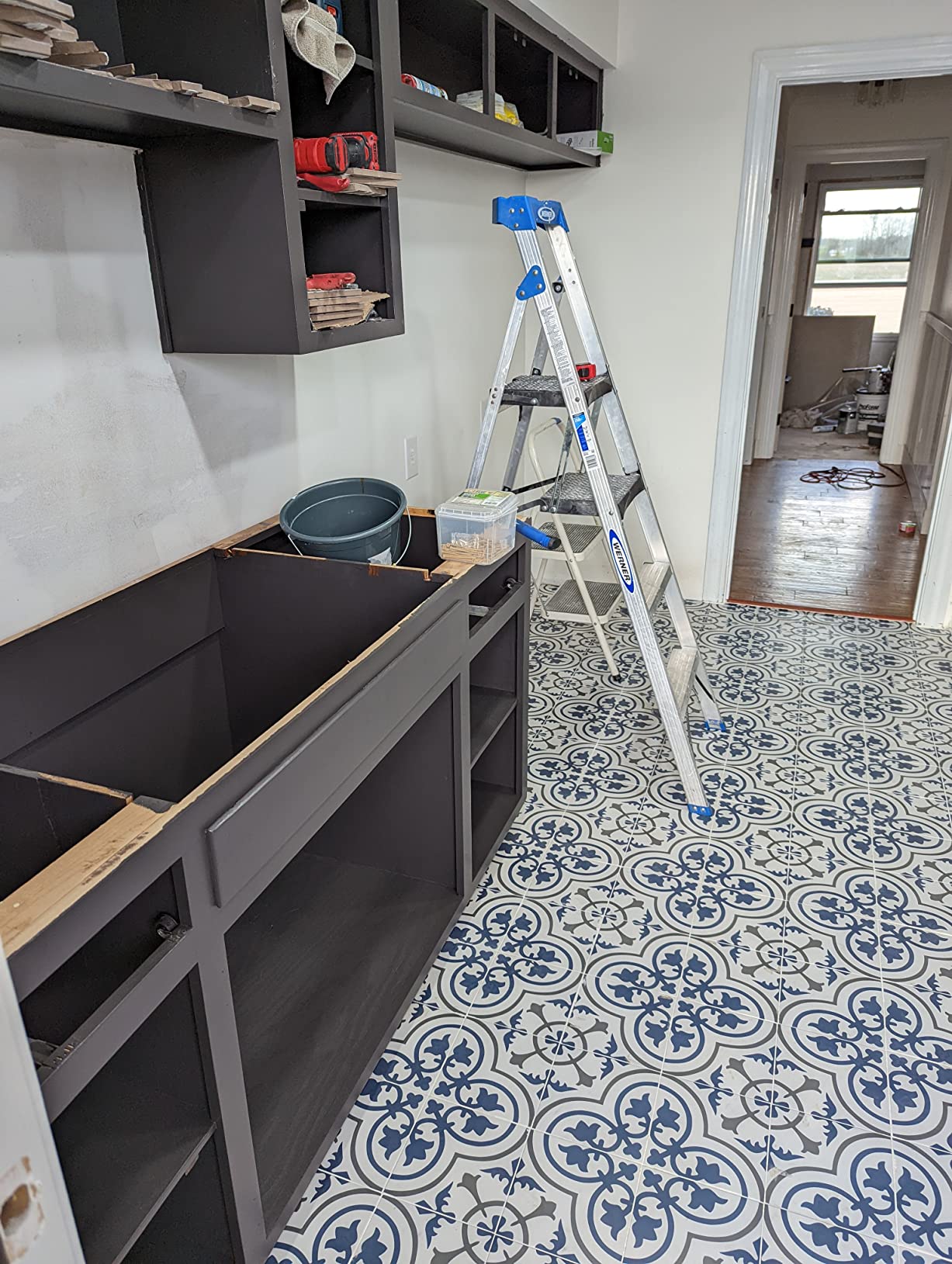 MSI Indigo Encaustic 8 in. x 8 in. Glazed Porcelain Wall Tile for Bathroom, Floor Tile and Kitchen Backsplash - Customer Photo 4