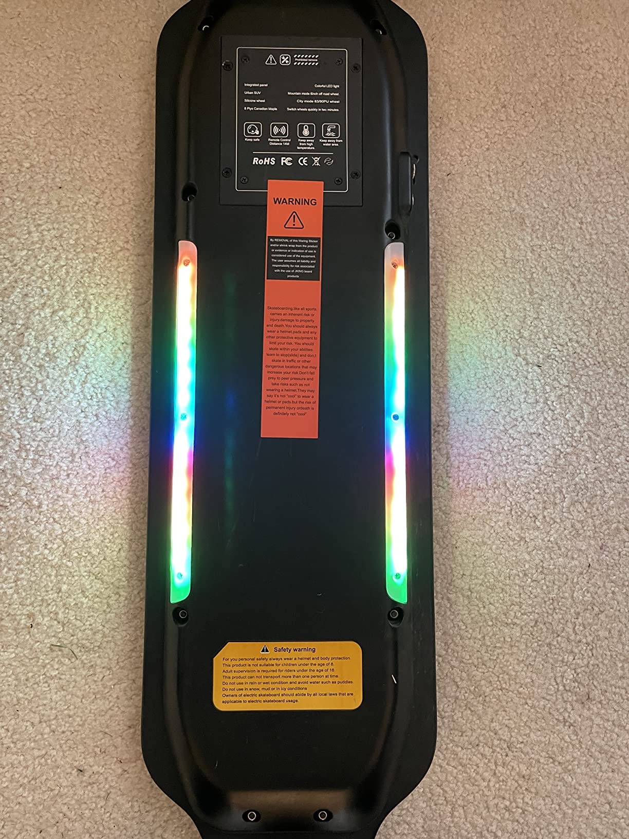 JKING Electric Skateboard Electric Longboard with Remote Control Skateboard,1800W Dual Brushless Motor,24 MPH Top Speed，18.6 Miles Range,4 Speed Adjustment，Max Load 330 Lbs,6 Months Warranty - Customer Photo 2