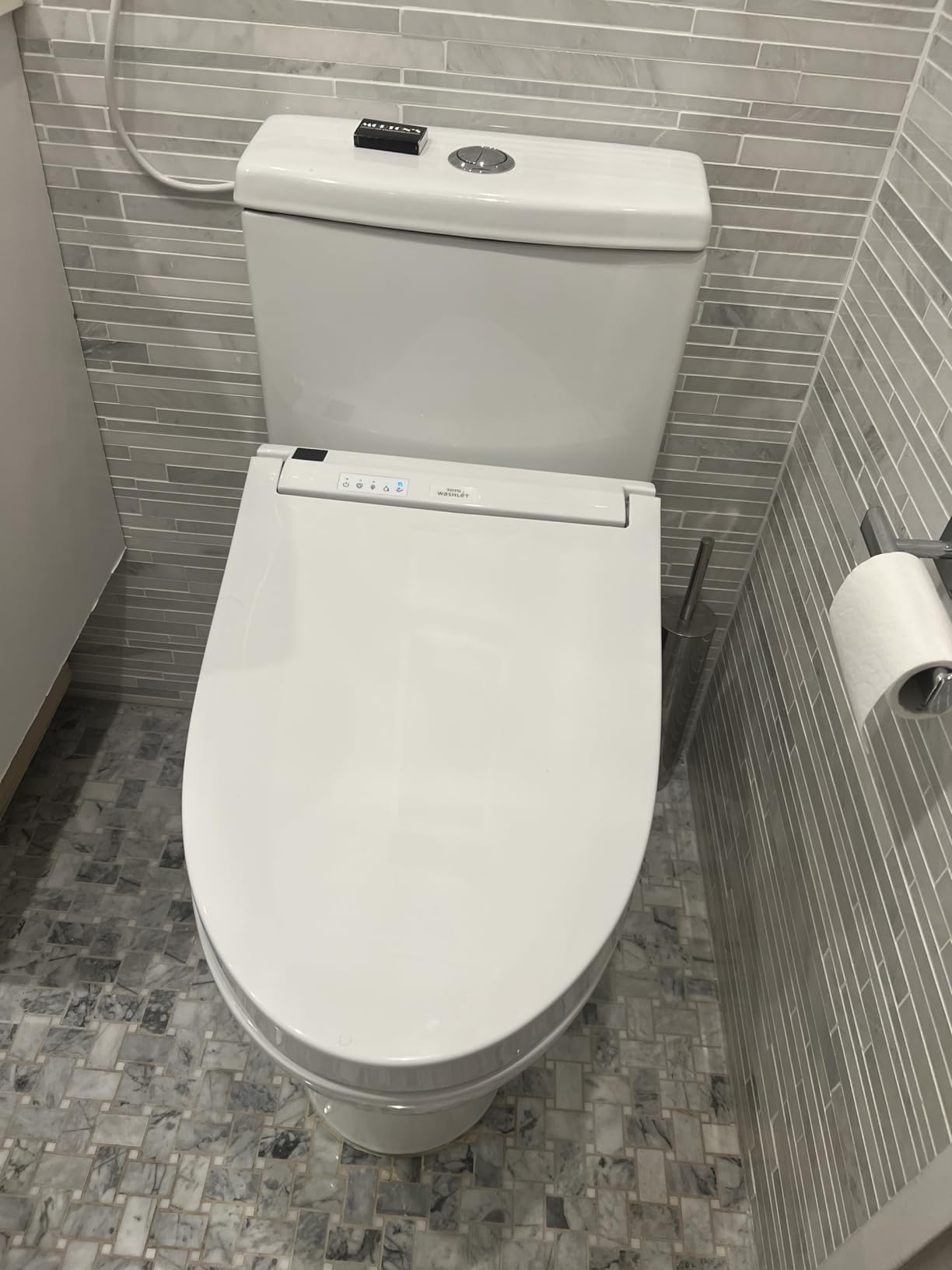 TOTO WASHLET C5 Electronic Bidet Toilet Seat with PREMIST and EWATER+ Wand Cleaning, Elongated, Cotton White - SW3084#01 - Customer Photo 4