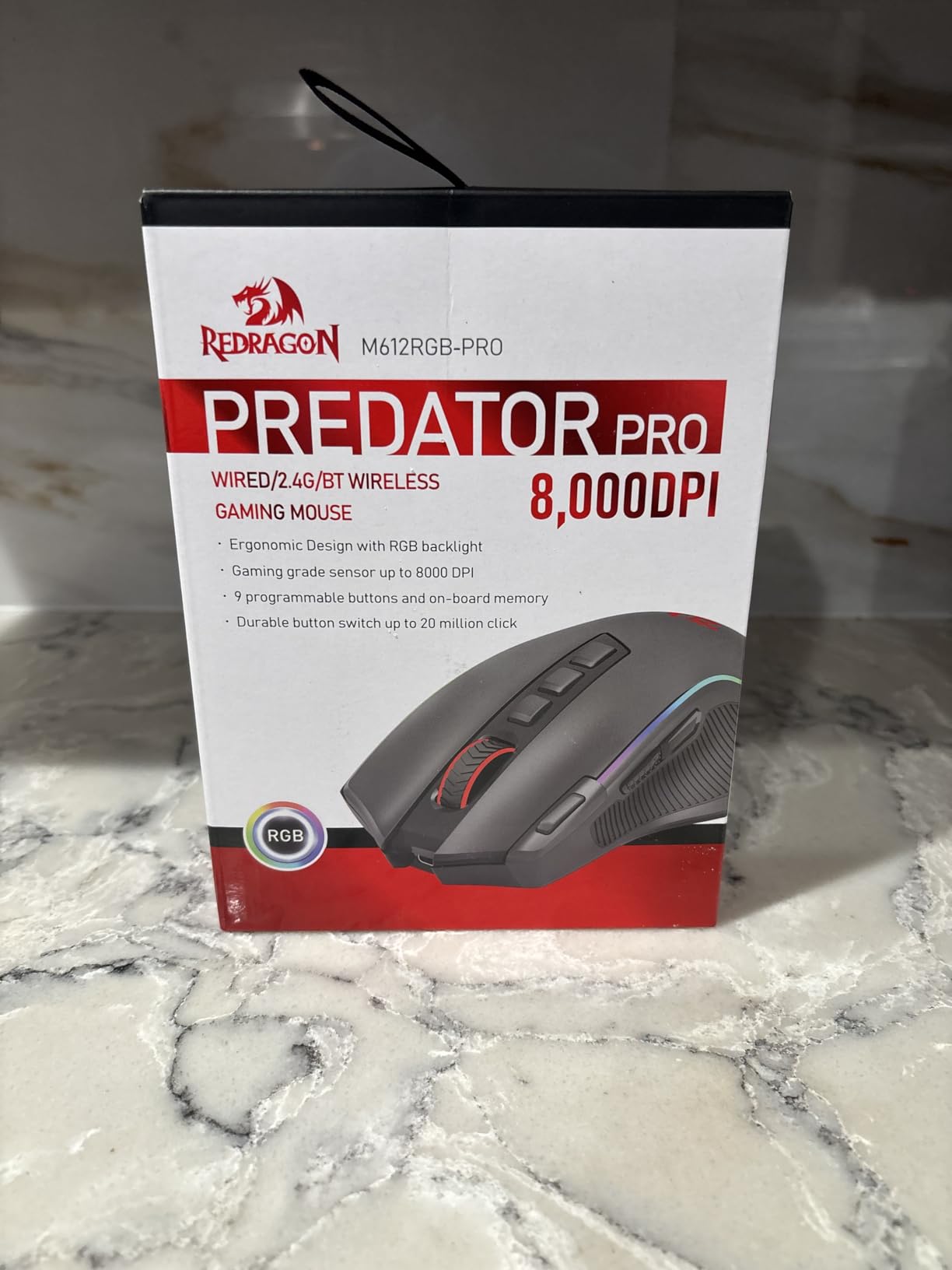 Redragon M612 Predator RGB Gaming Mouse, 8000 DPI Wired Optical Mouse with 11 Programmable Buttons & 5 Backlit Modes, Software Supports DIY Keybinds Rapid Fire Button - Customer Photo 2