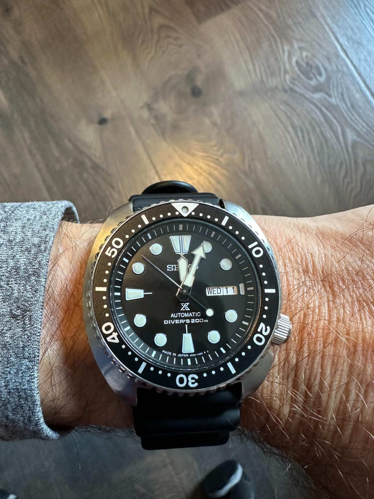 SEIKO SRPE93 Automatic Dive Watch for Men - Prospex Collection - LumiBrite Hands, Date Calendar - Water Resistant 200M - Customer Photo 2