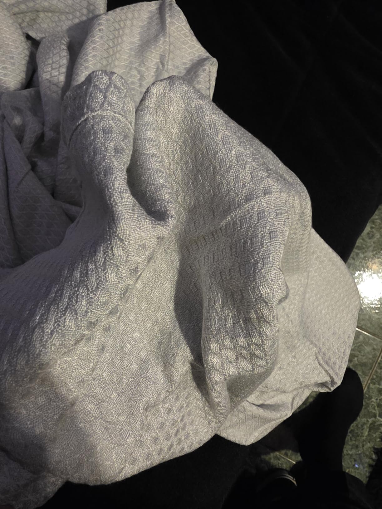 AmyHomie Cooling Blanket, 100% Rayon Derived from Bamboo, Cool Summer Blanket for Hot Sleepers, Soft Comfy Lightweight Blankets for All Seasons(Dark Gray, 79x91in) - Customer Photo 2