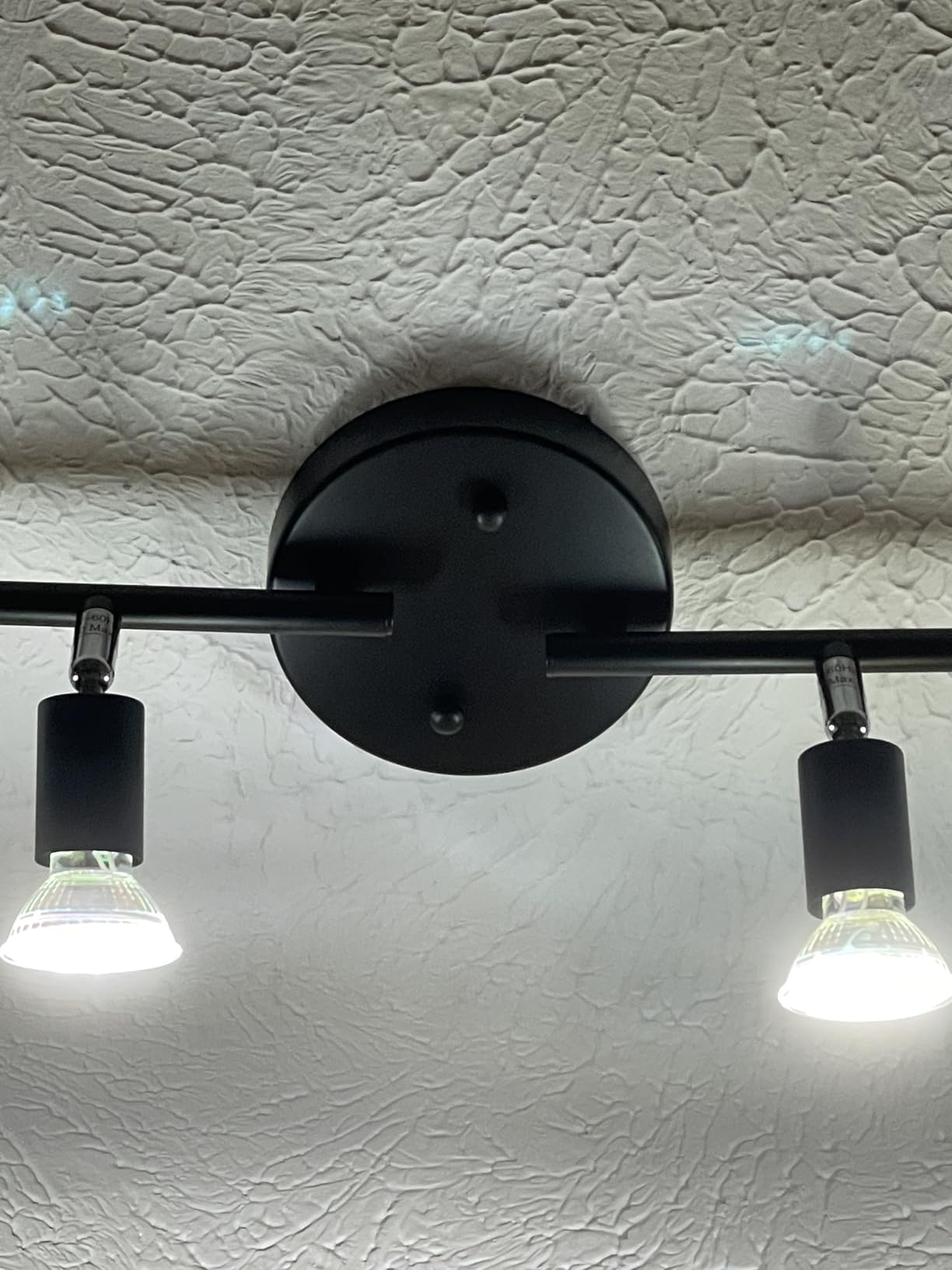 Ascher 6-Light LED Track Lighting Kit, Flexibly Rotatable Light Heads, 6 Way Ceiling Spotlight Matt Nickel Finish, Including 6 GU10 LED Bulbs (4W 400LM Daylight White 5000K) - Customer Photo 3