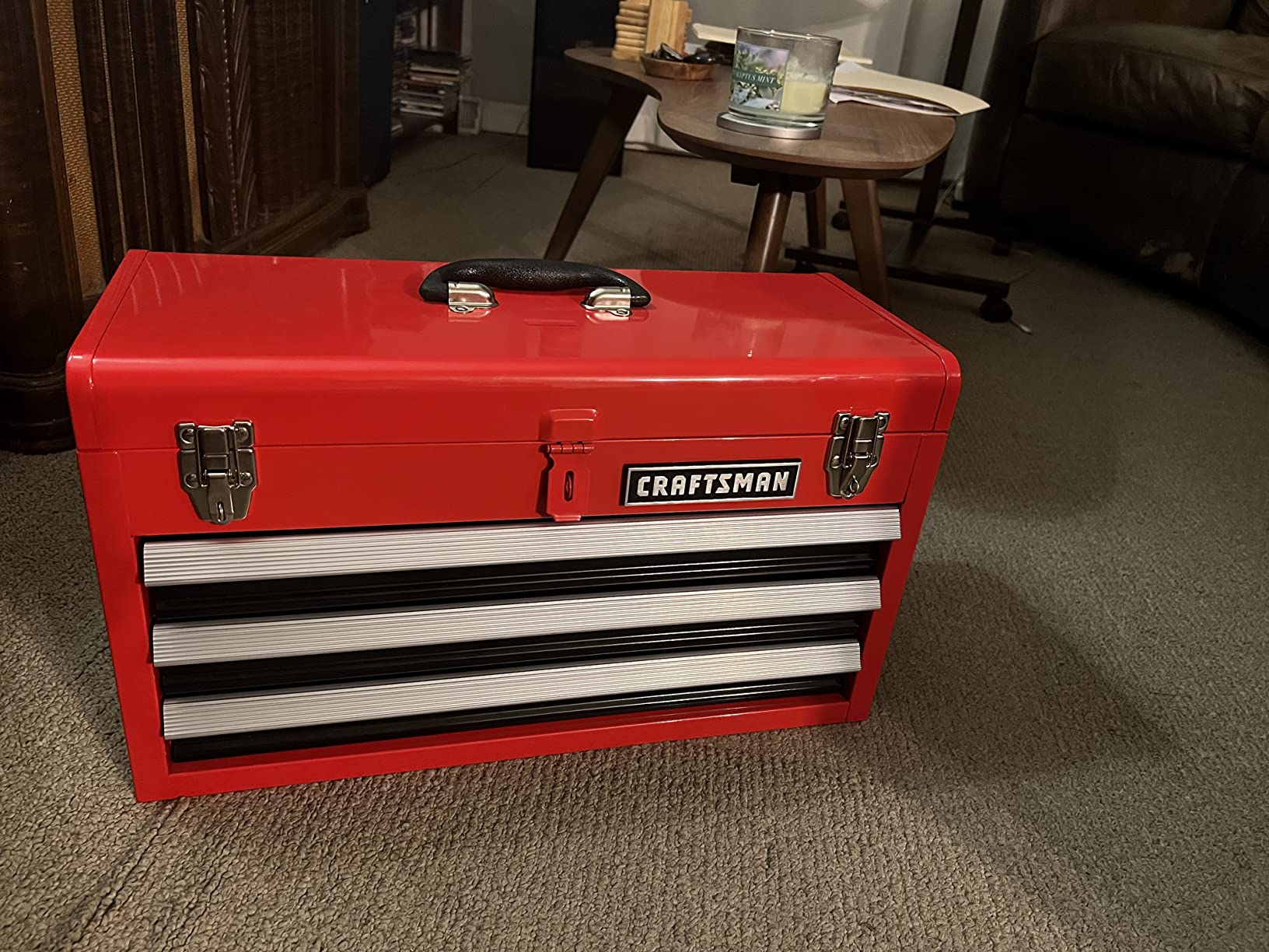CRAFTSMAN Tool Chest, 3-Drawer, Portable, with Wrench Organizer, Stainless Steel, Capacity Holds Up To 25-lb In Each Drawer - Customer Photo 1