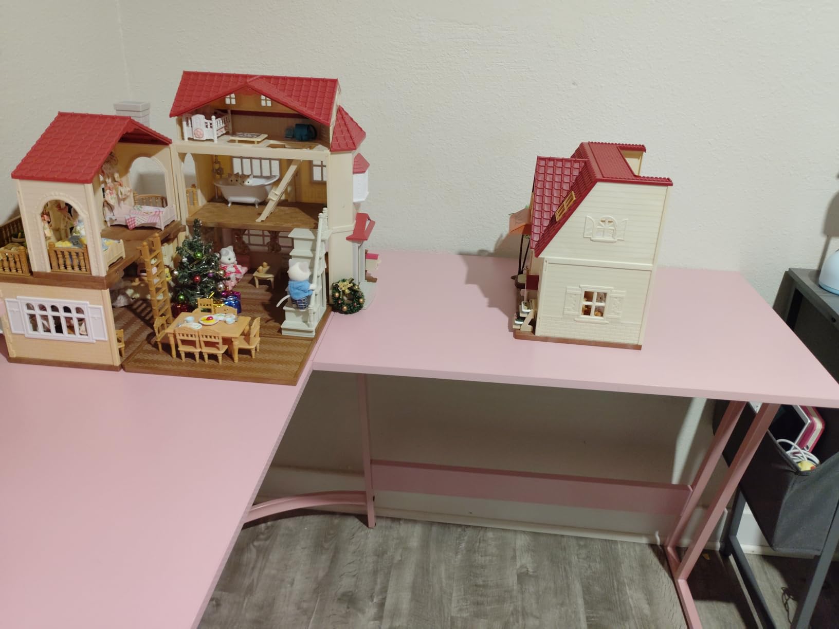 Homall L Shaped Gaming Desk Computer Corner Desk PC Gaming Desk Table with Large Monitor Riser Stand for Home Office Sturdy Writing Workstation (Black, 51 Inch) - Customer Photo 1