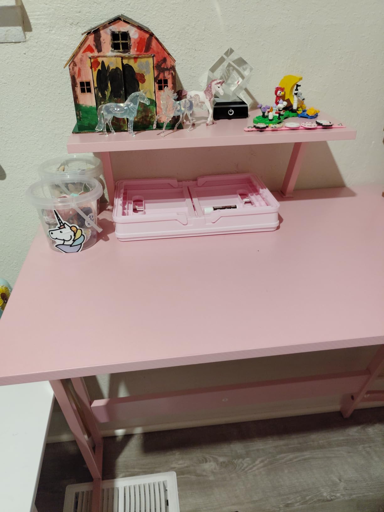 Homall L Shaped Gaming Desk Computer Corner Desk PC Gaming Desk Table with Large Monitor Riser Stand for Home Office Sturdy Writing Workstation (Black, 51 Inch) - Customer Photo 2